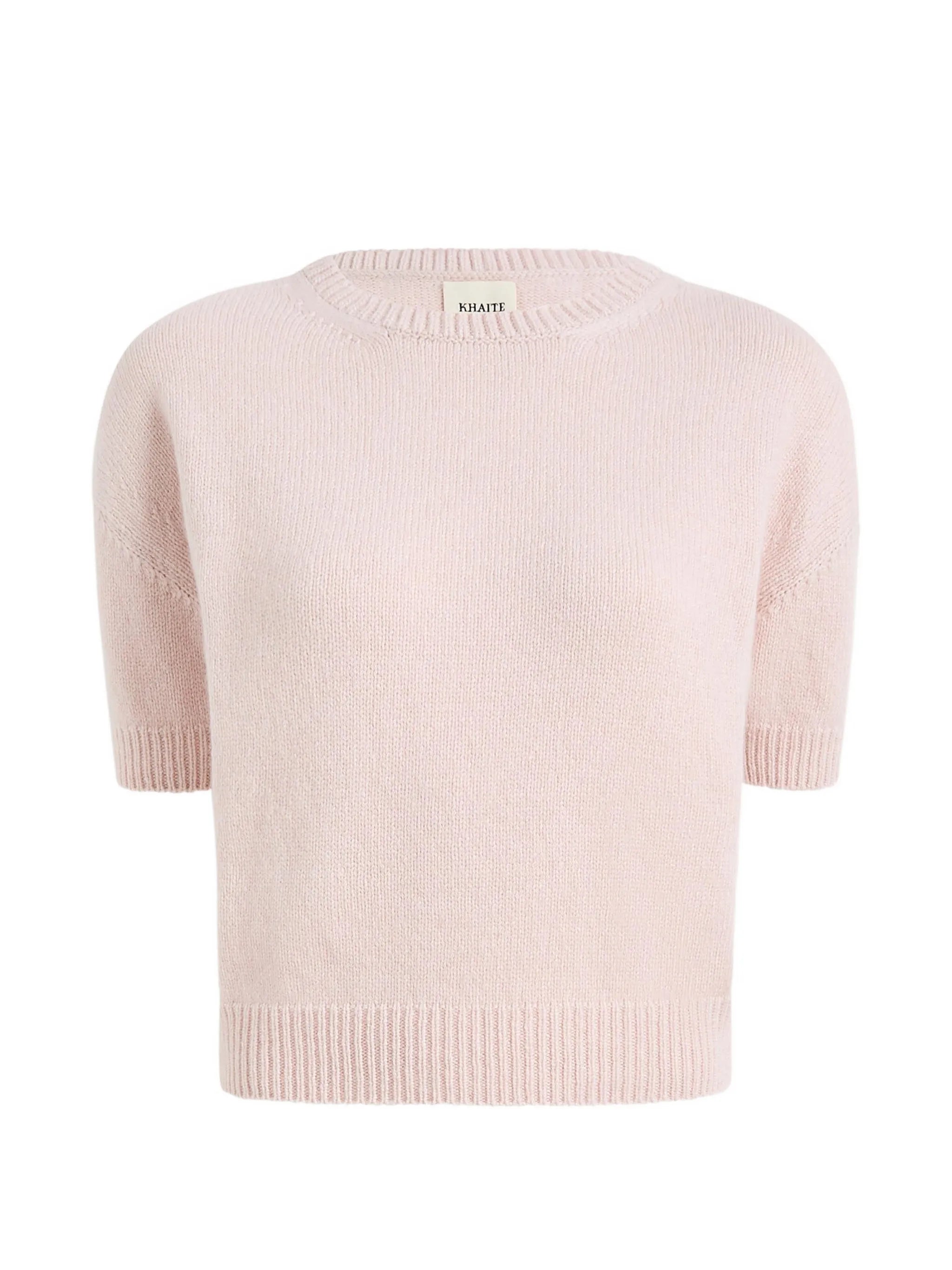 Golden short-sleeve sweater