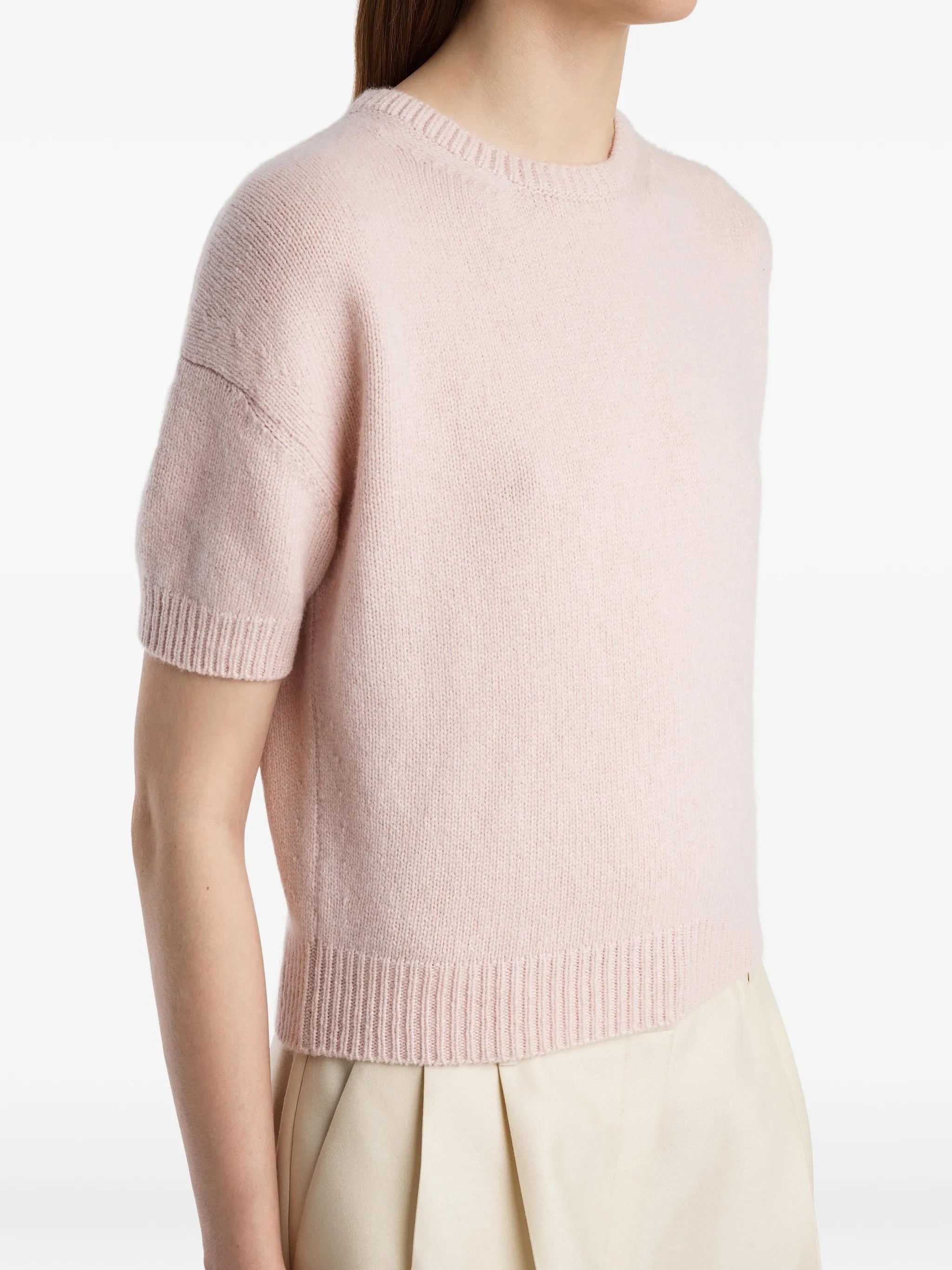 Golden short-sleeve sweater
