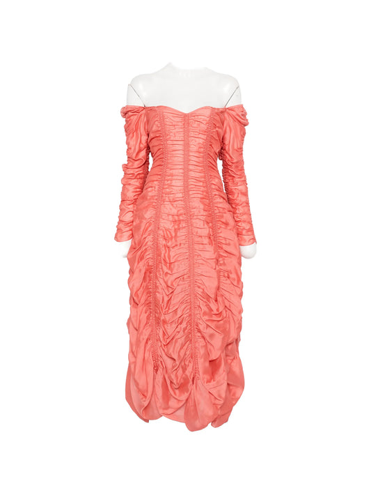 Judith ruched-finish dress