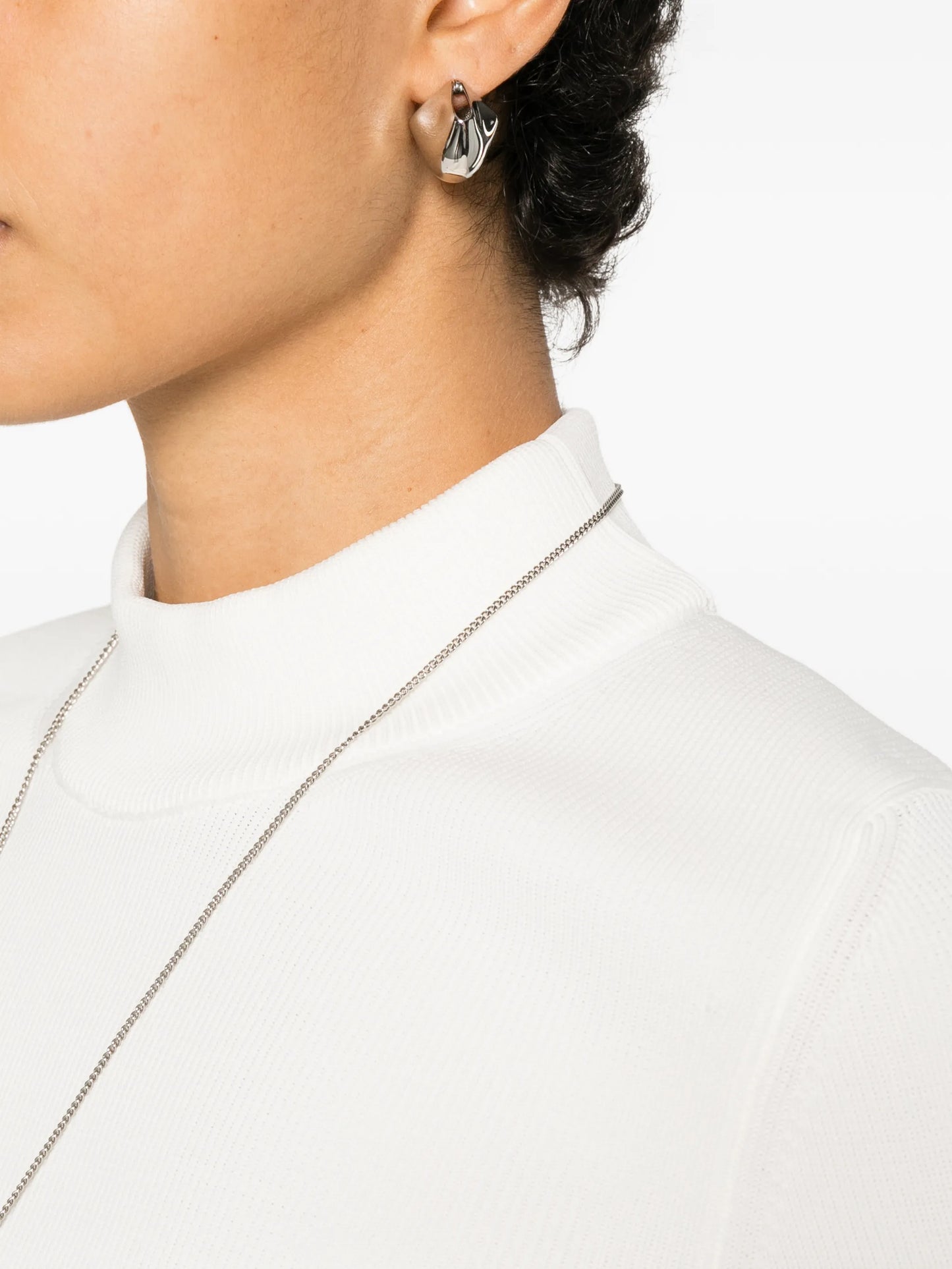 ribbed-knit mock-neck sweater