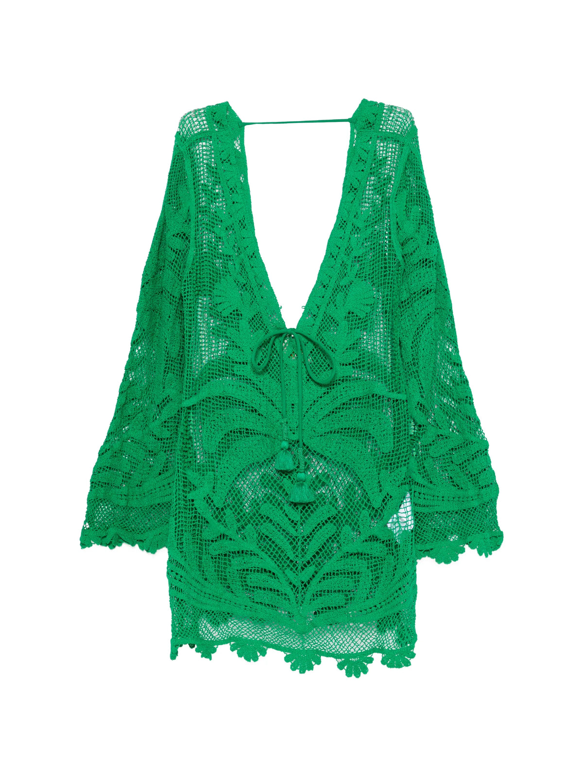 Richelieu open sheer back mini dress