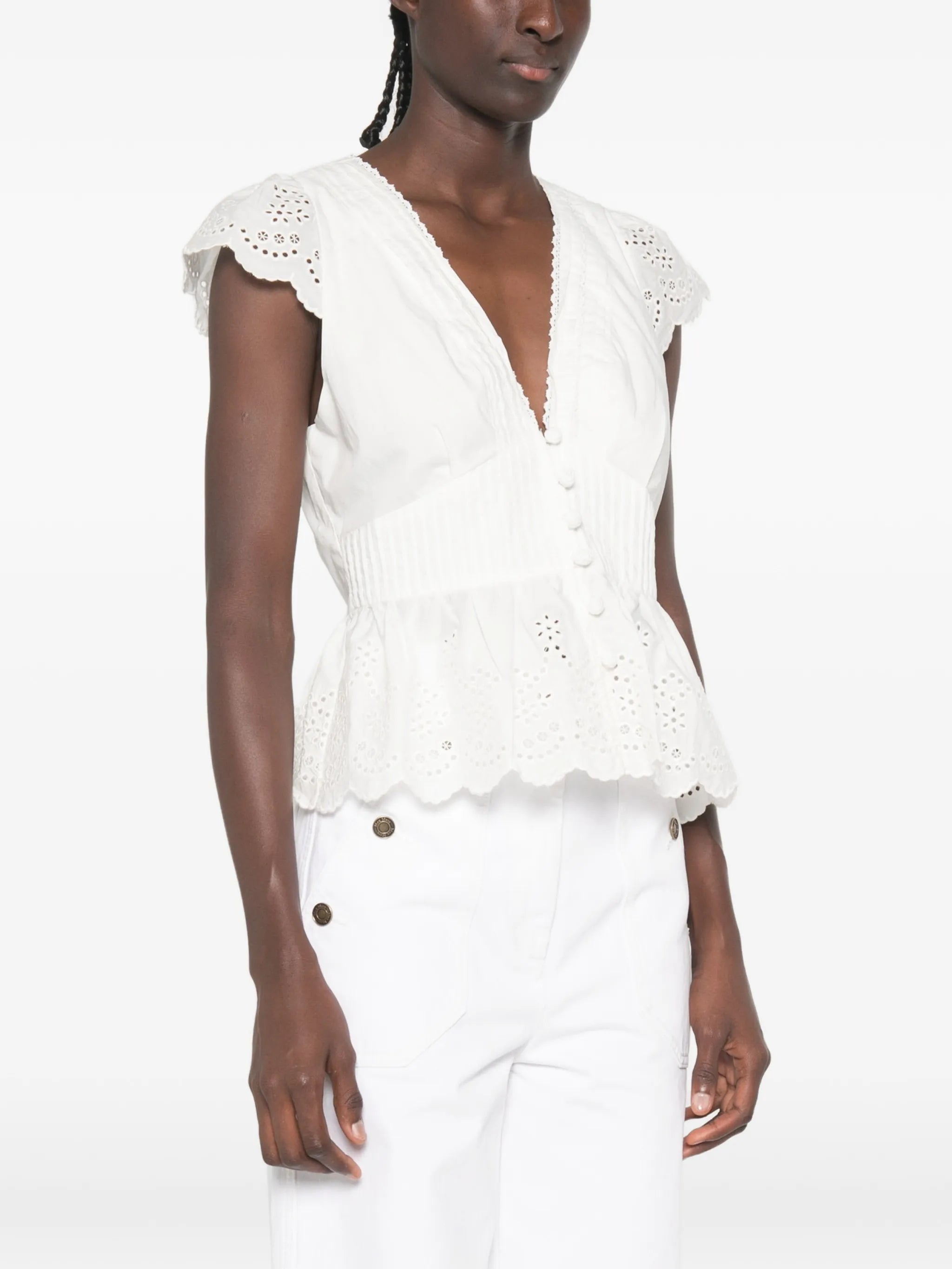 embroidered lace blouse
