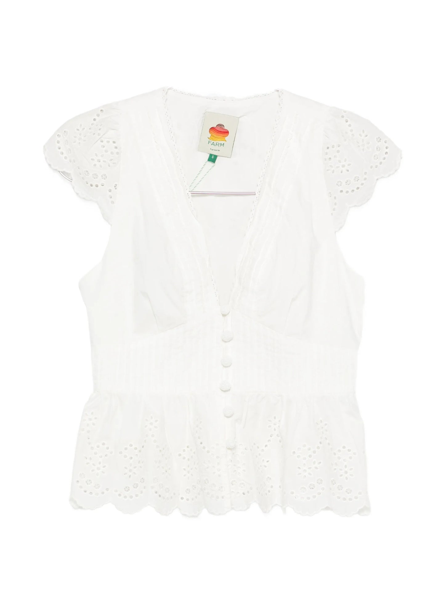 embroidered peplum blouse