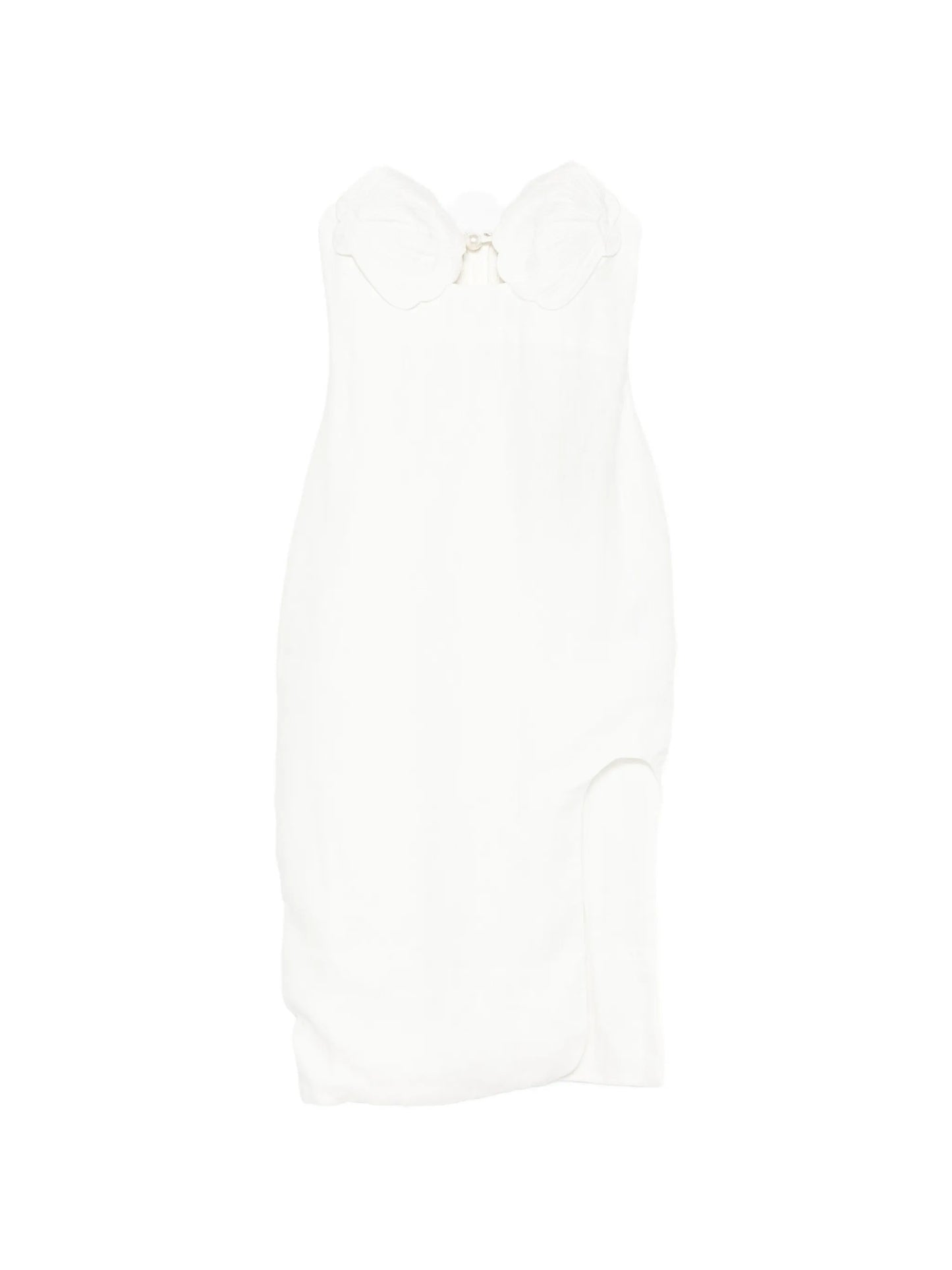 shell-appliqué pearl-detail dress