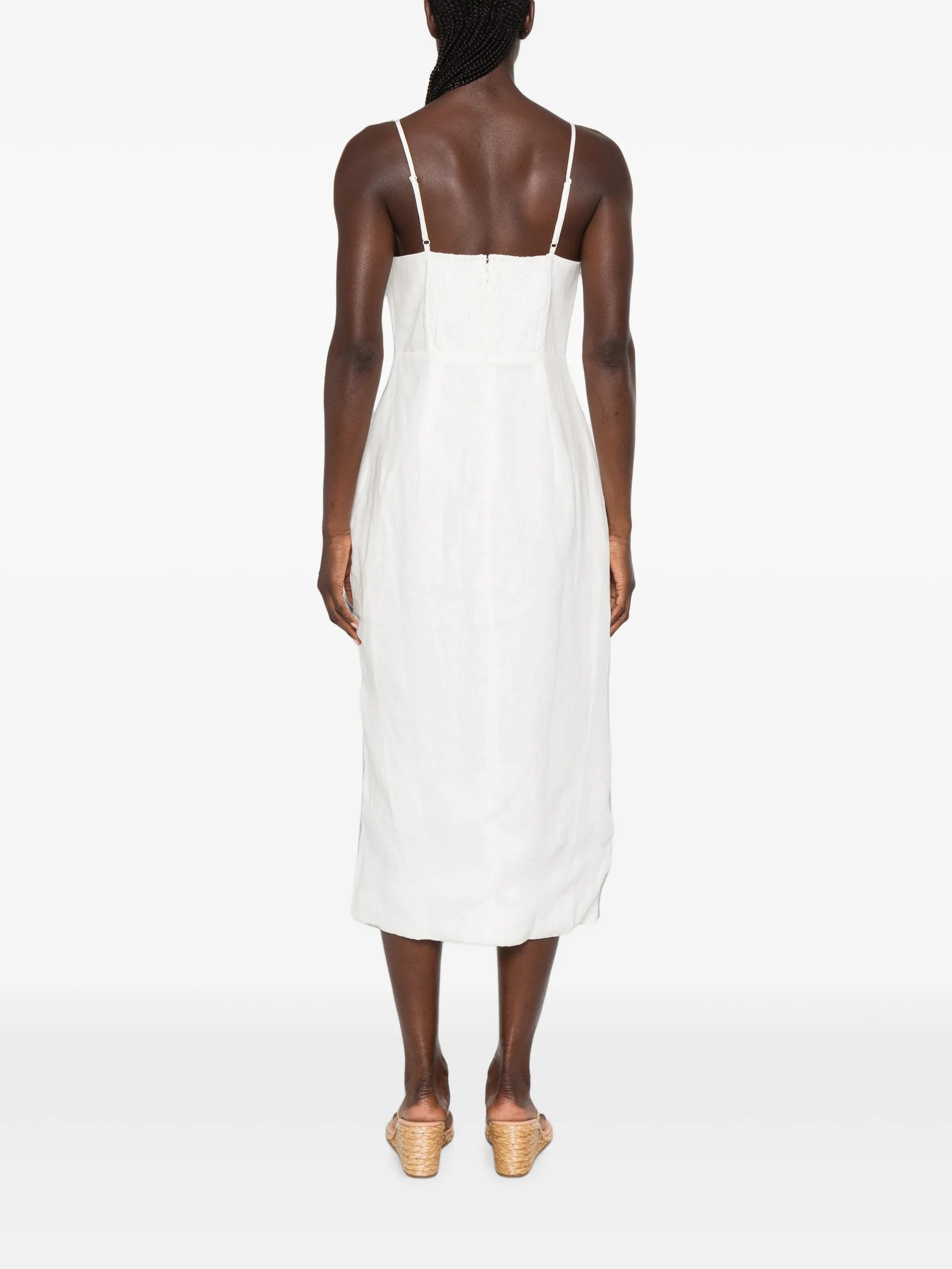 shell-appliqué pearl-detail dress