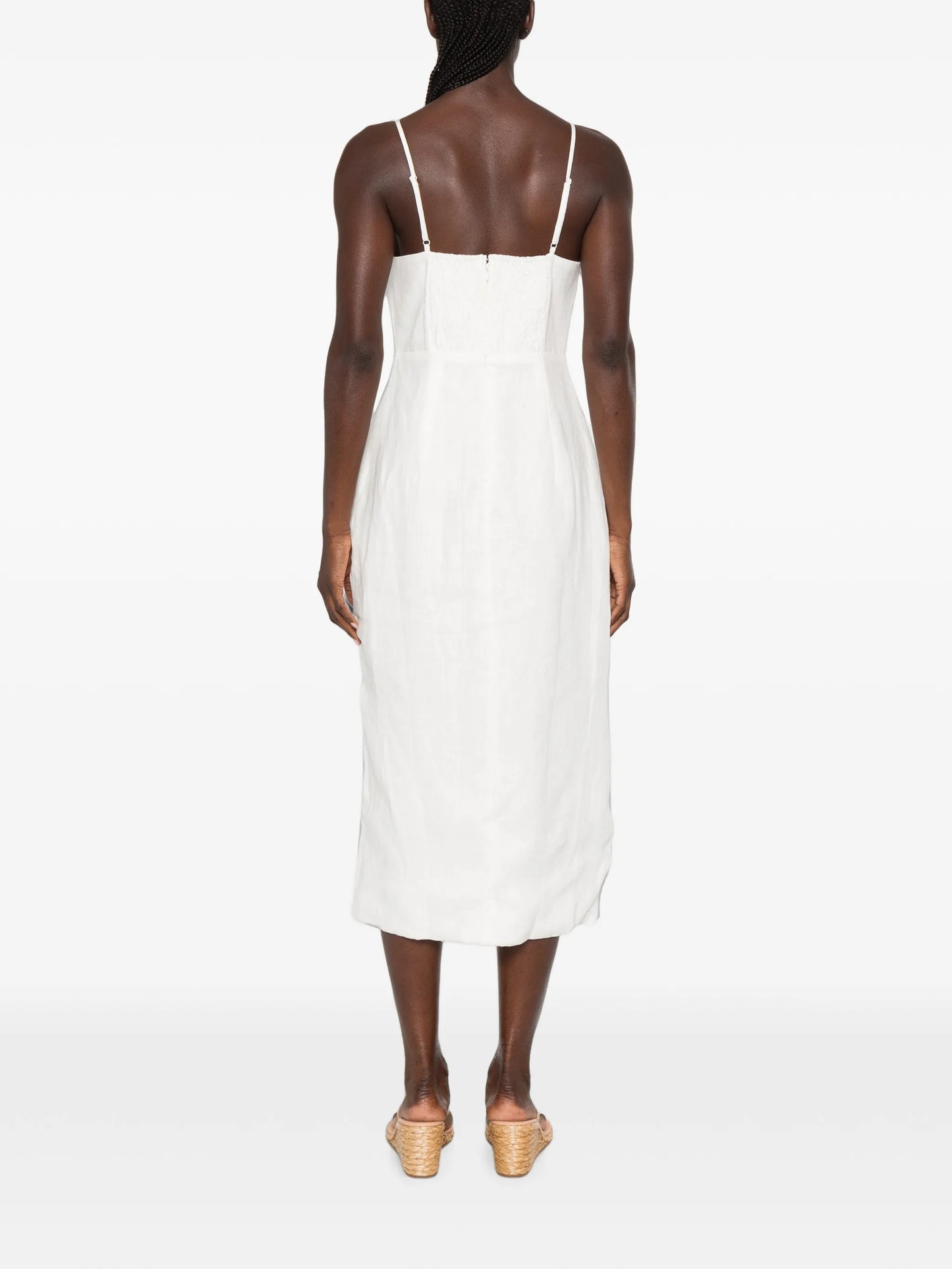 shell-appliqué pearl-detail dress