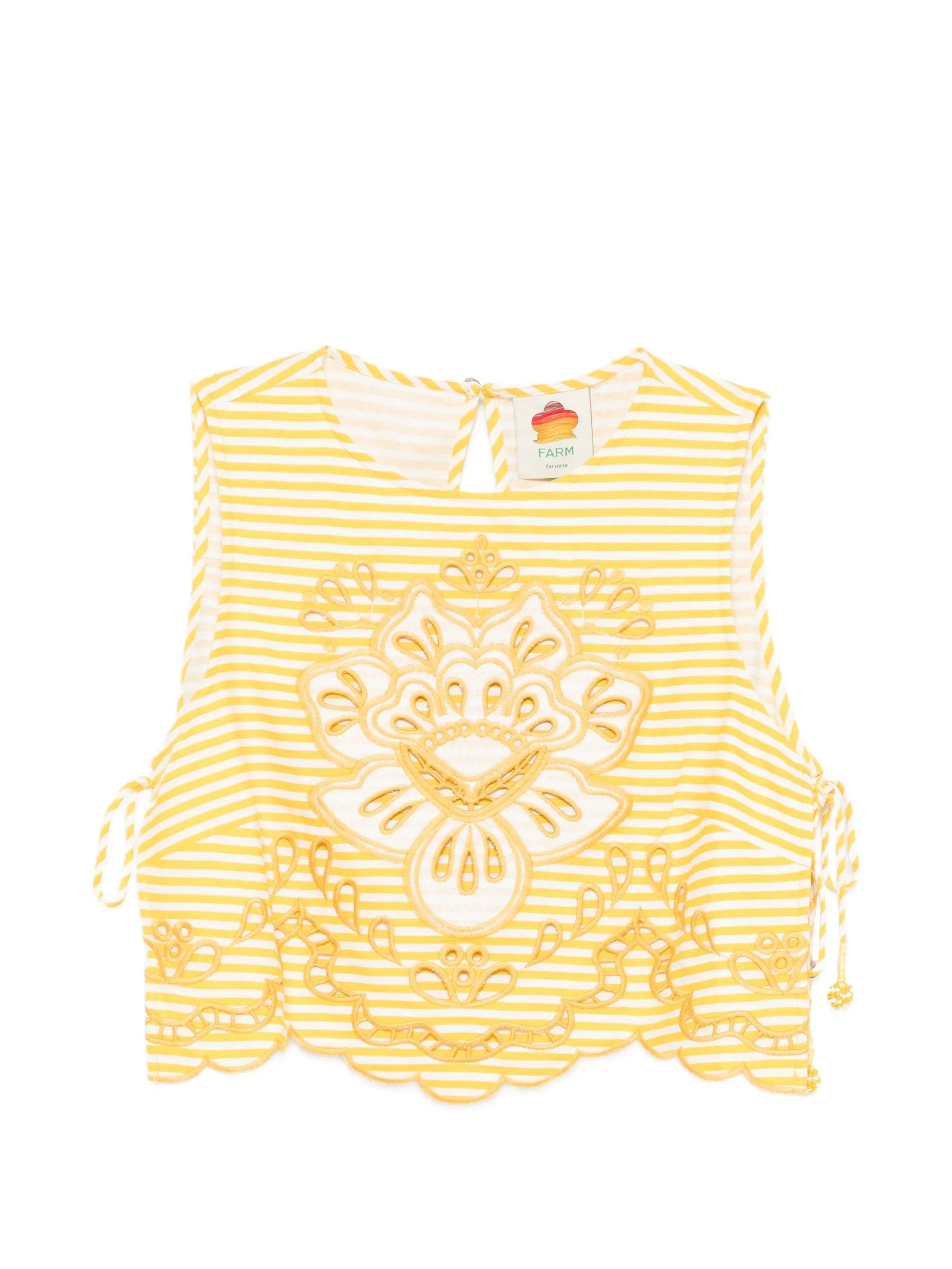 stripes Richelieu sleeveless crop top
