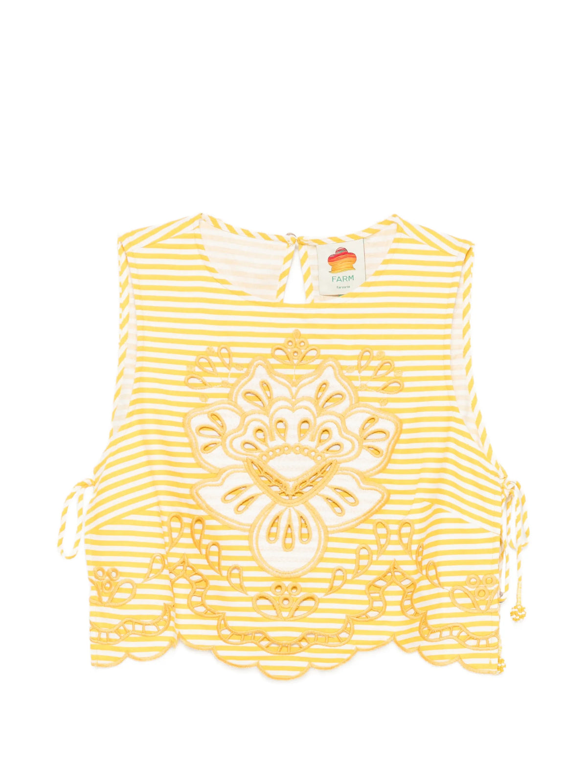 stripes Richelieu sleeveless crop top