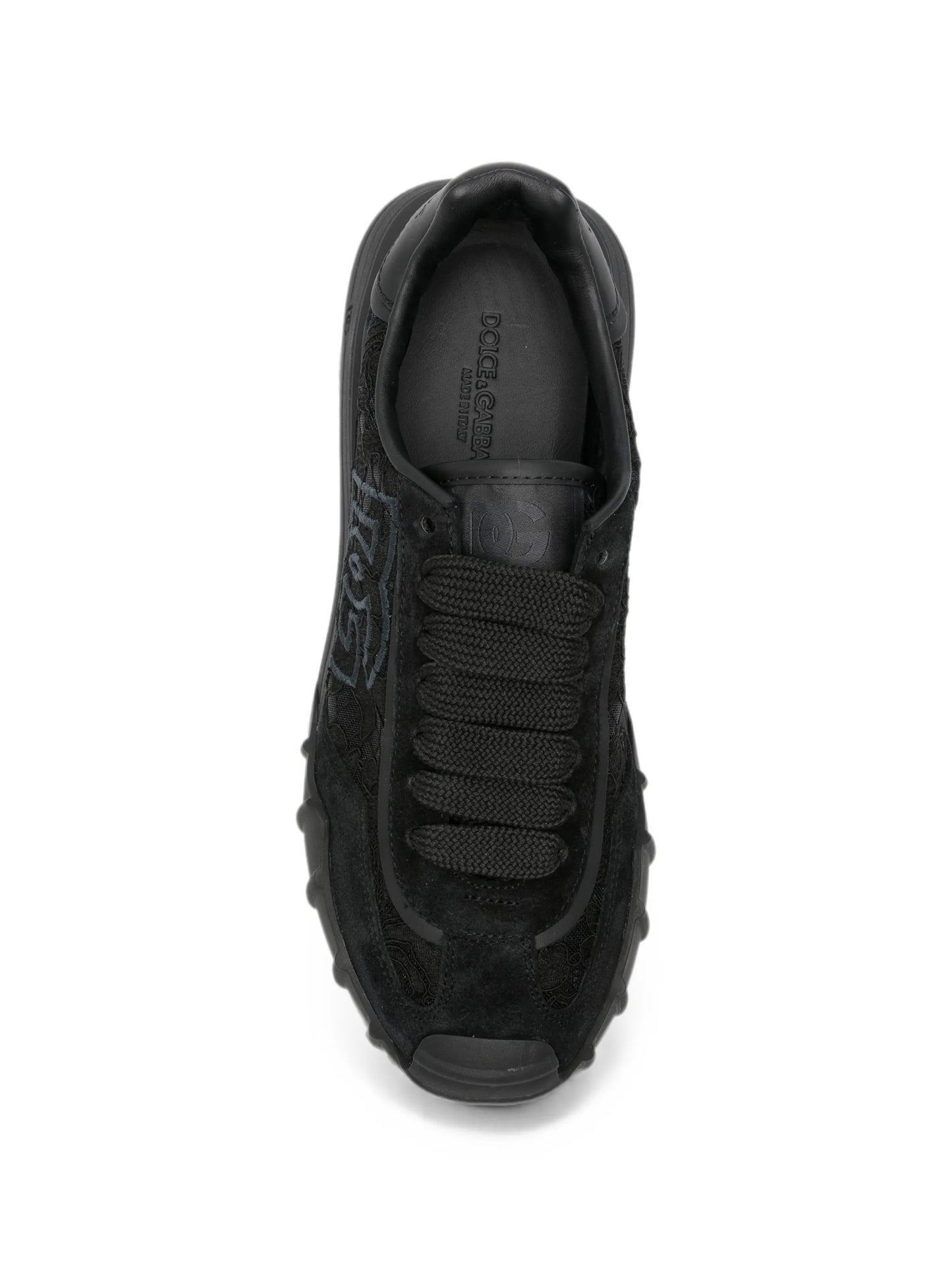 lace-panelled sneakers