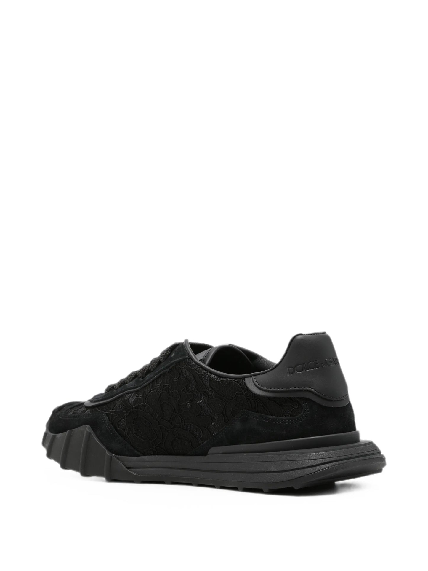 lace-panelled sneakers
