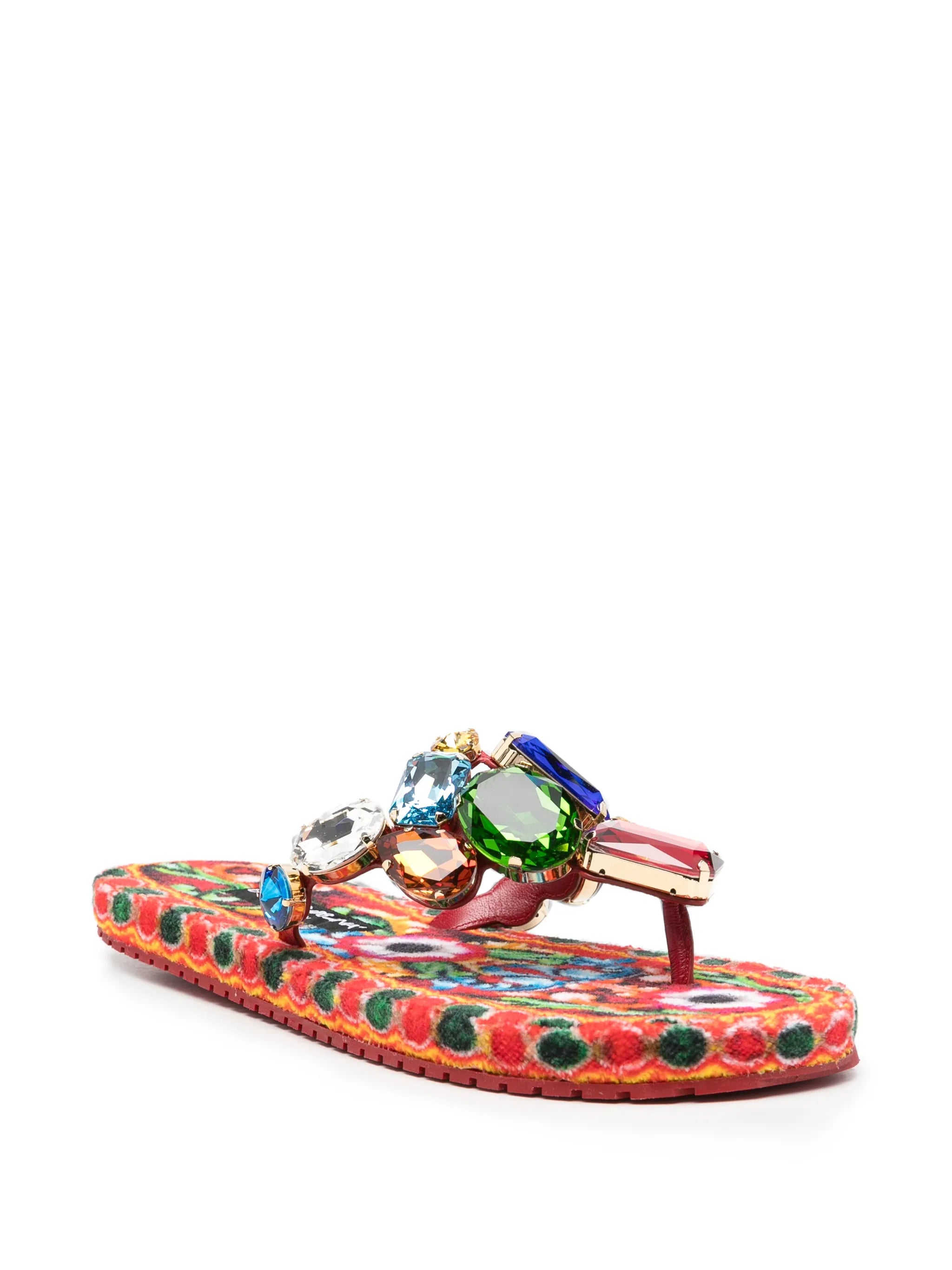 embellished Carretto-print sandals