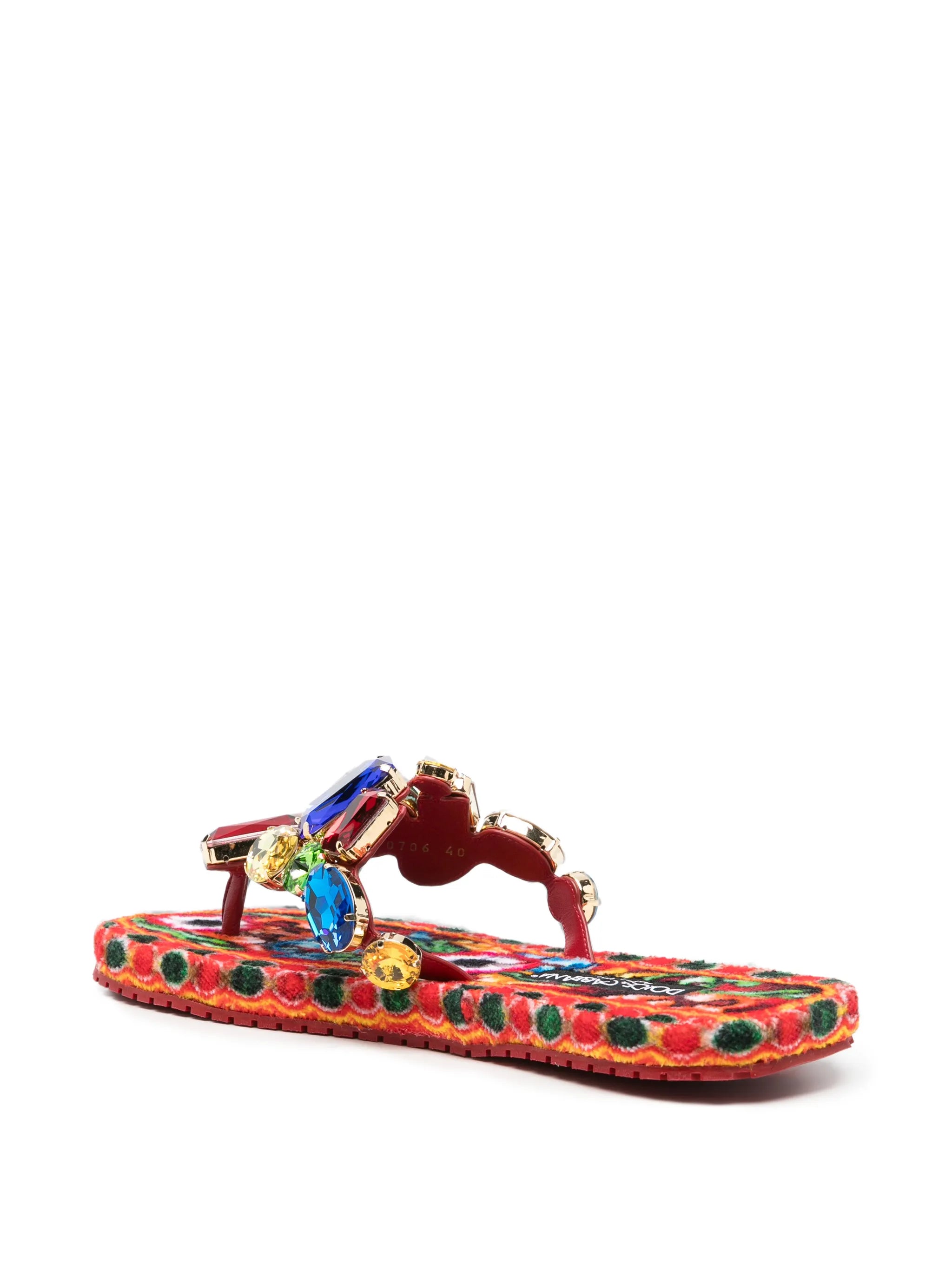 embellished Carretto-print sandals