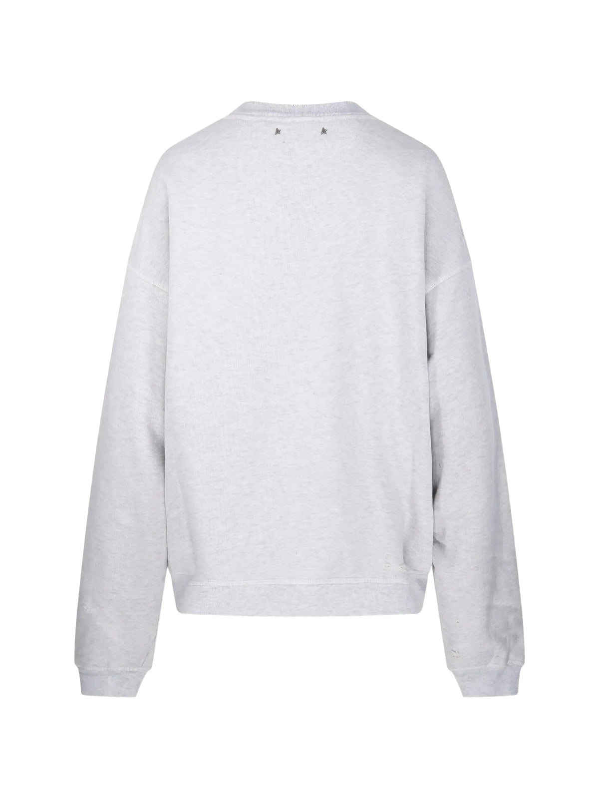 sweatshirt in gray melange cotton with 'Star' embroidery