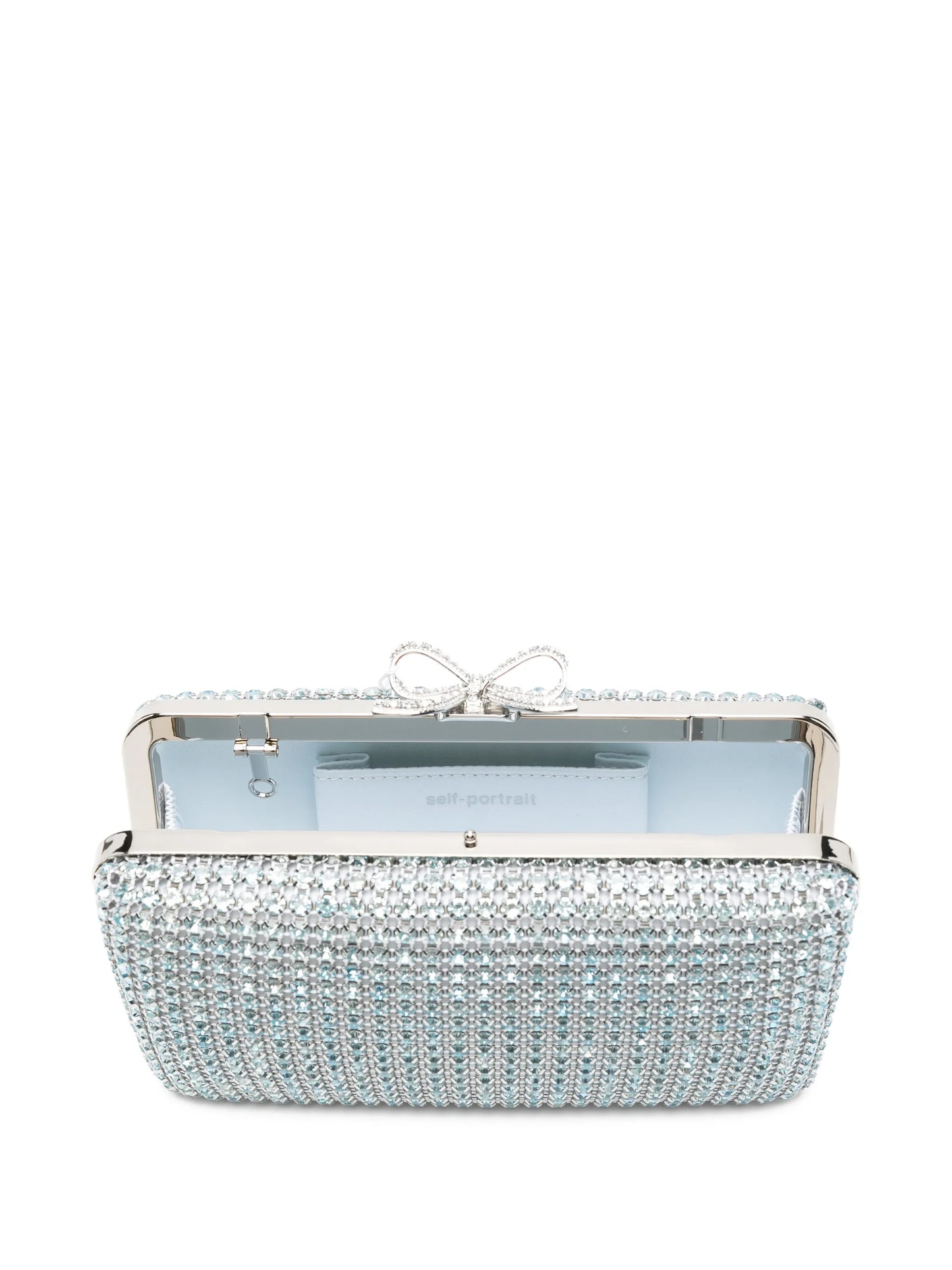 Chainmail embellished clutch bag