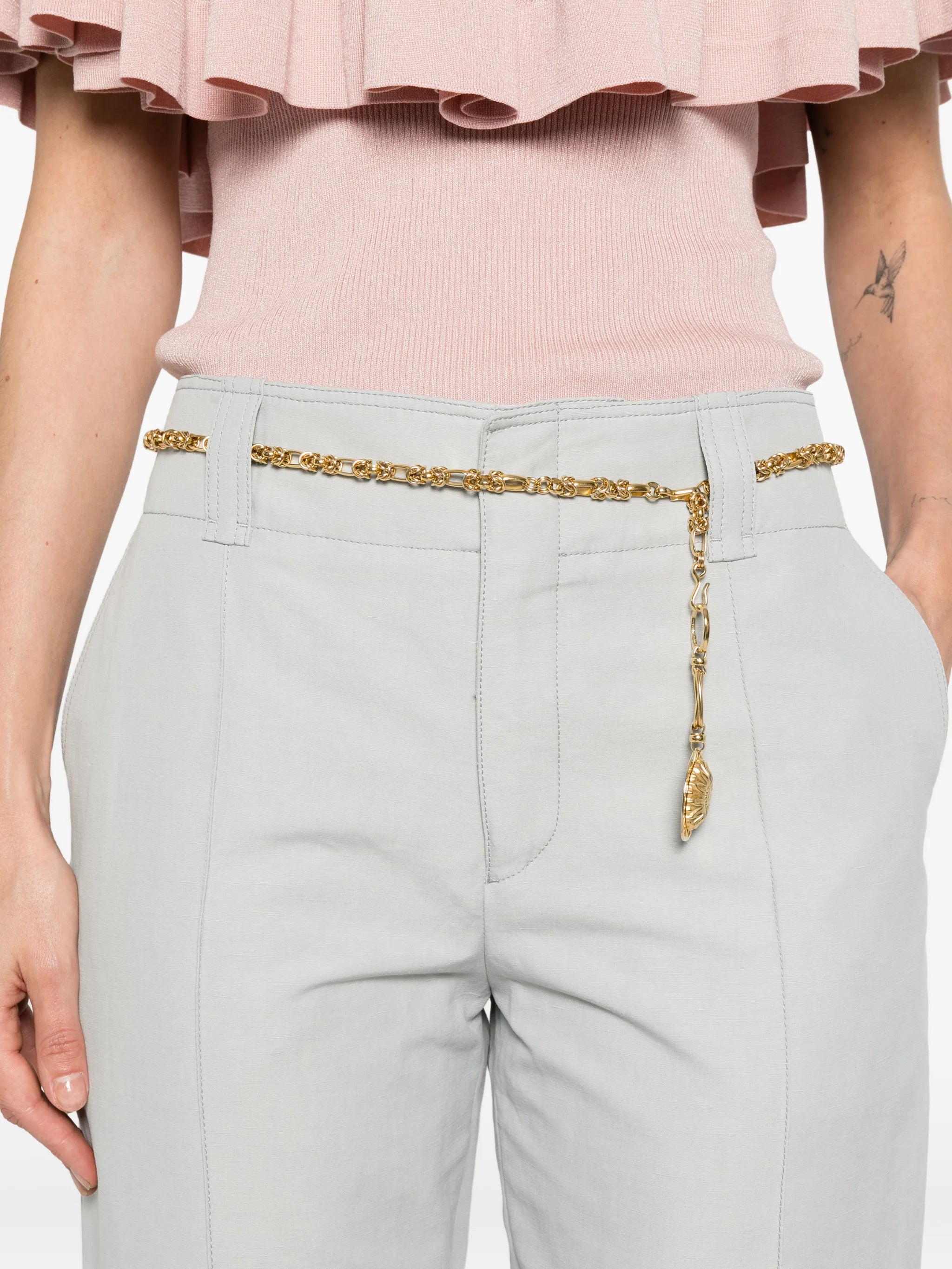 straight-leg trousers