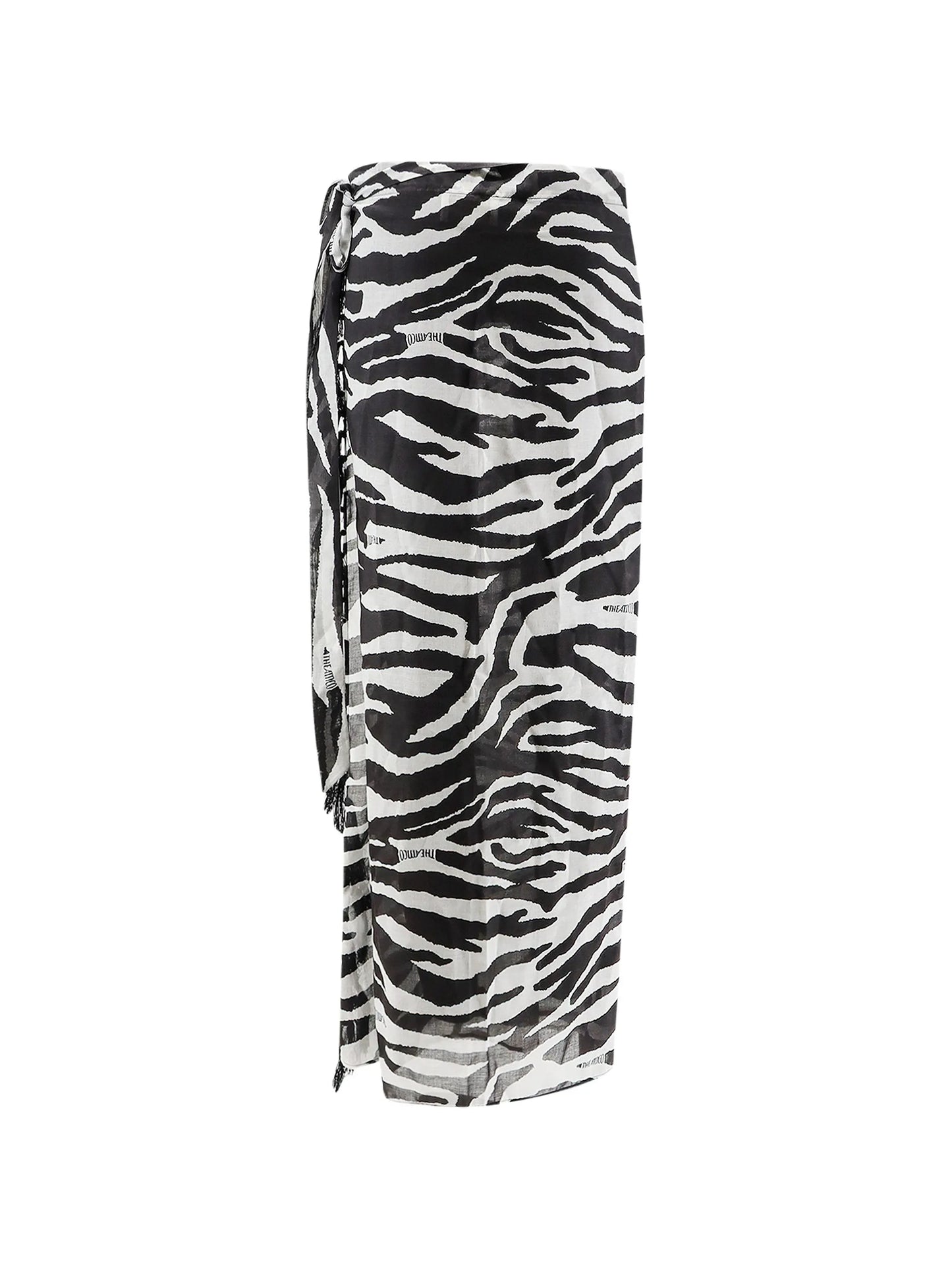 zebra-print pareo skirt