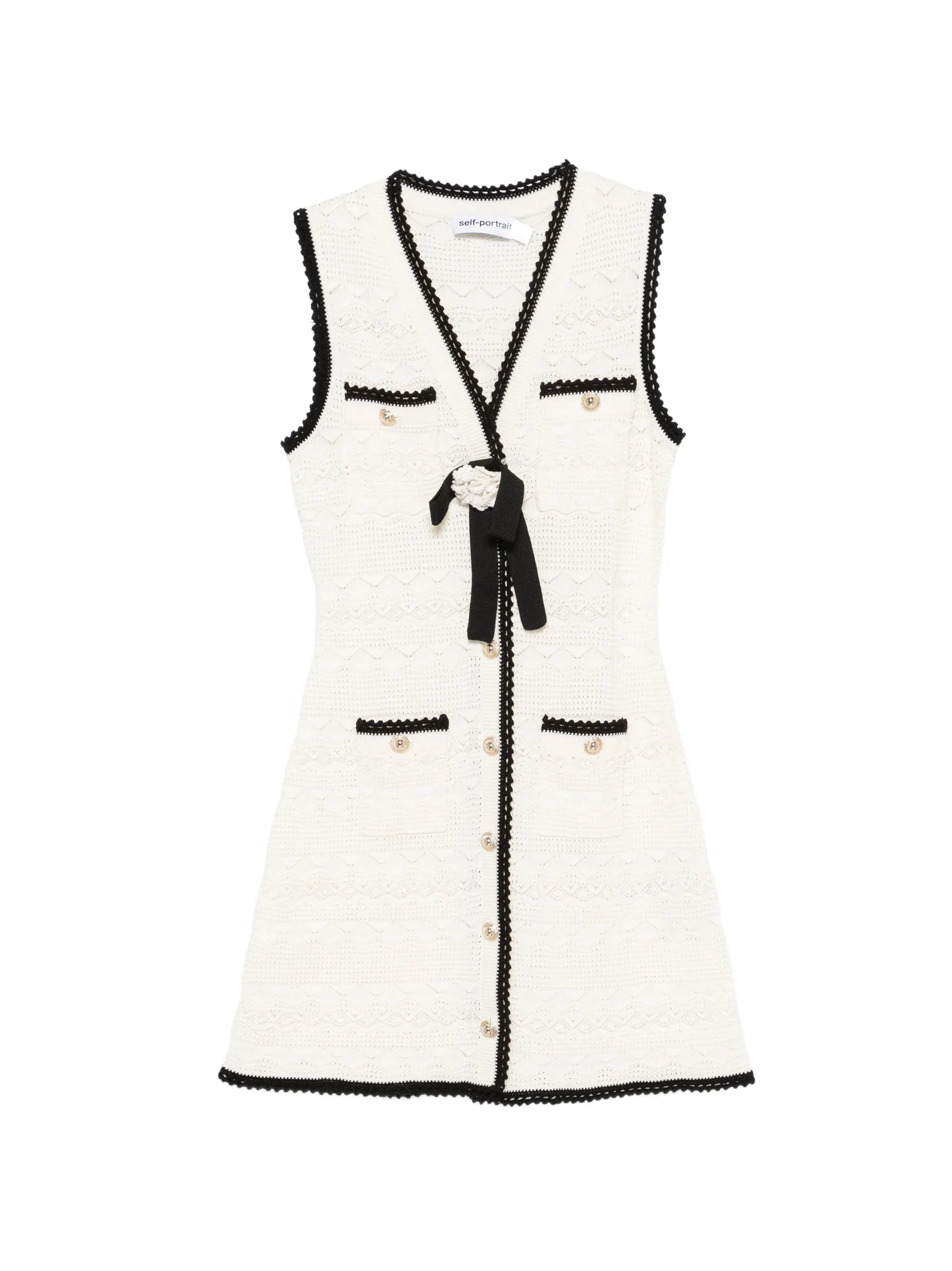 bow-detail mini dress