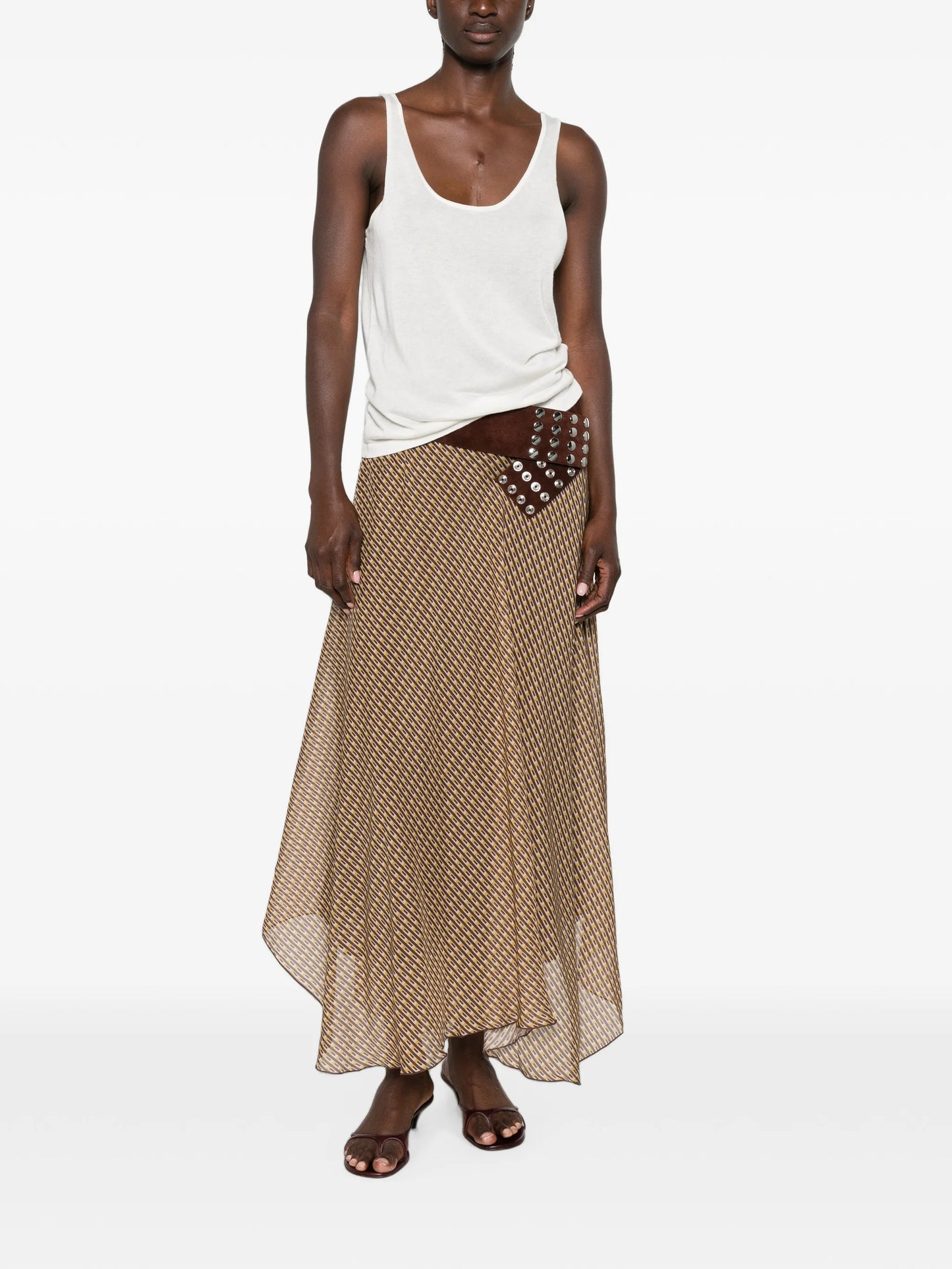 Cooper geometric-pattern maxi skirt