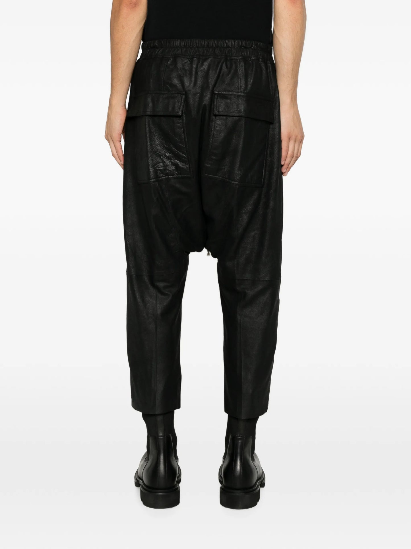 drawstring cropped trousers