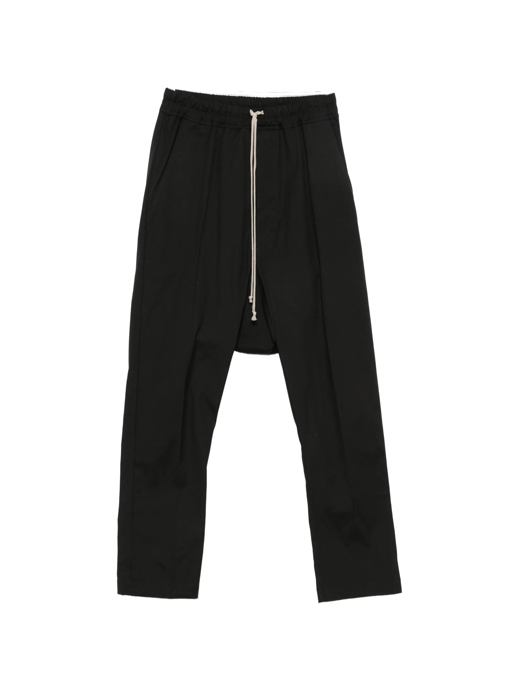 drawstring-fastening drop-crotch trousers