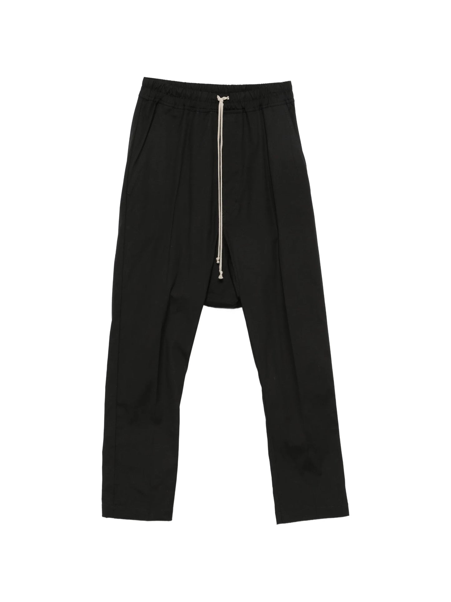 drawstring-fastening drop-crotch trousers