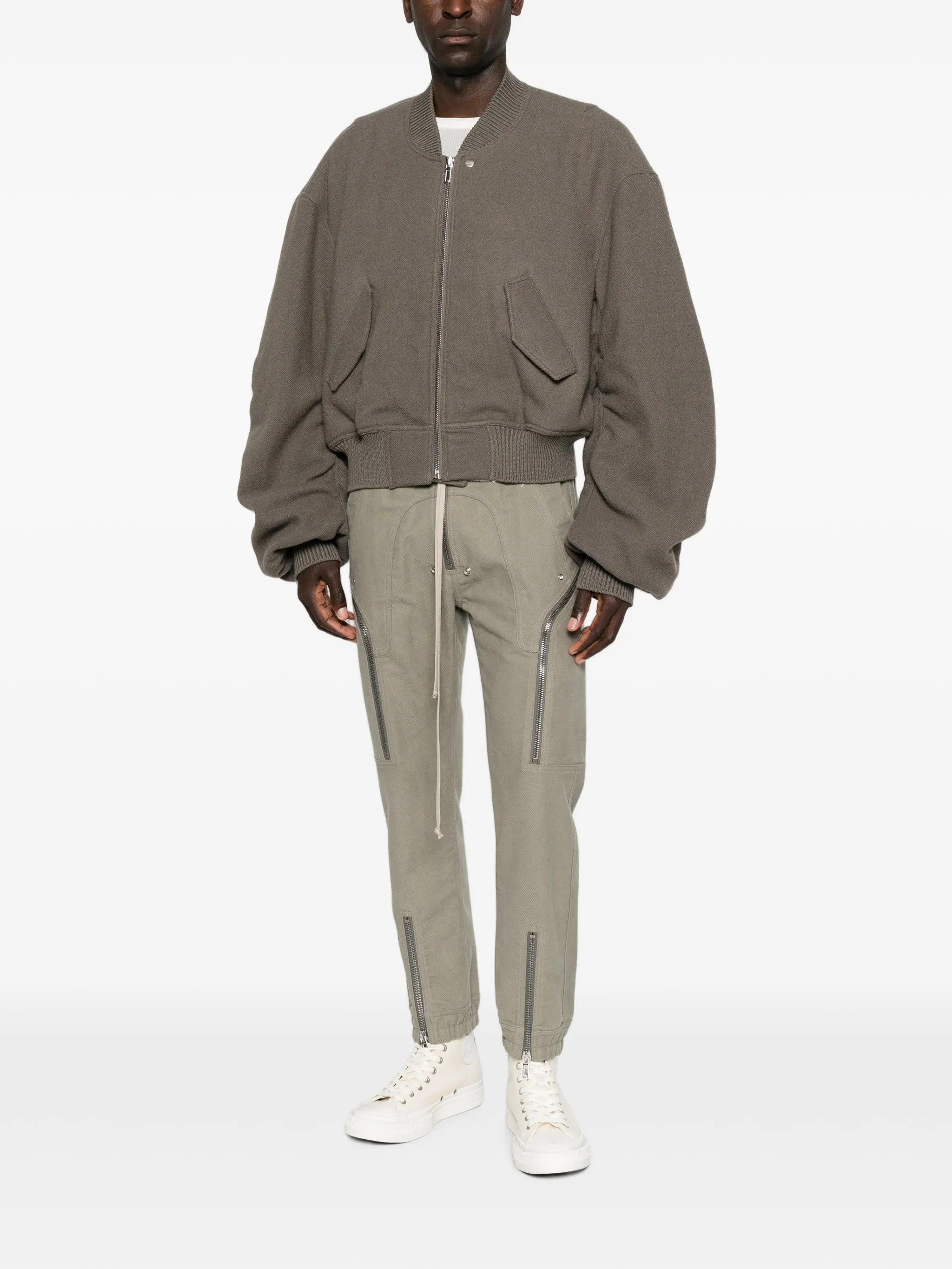 Heizer zip-detail trousers