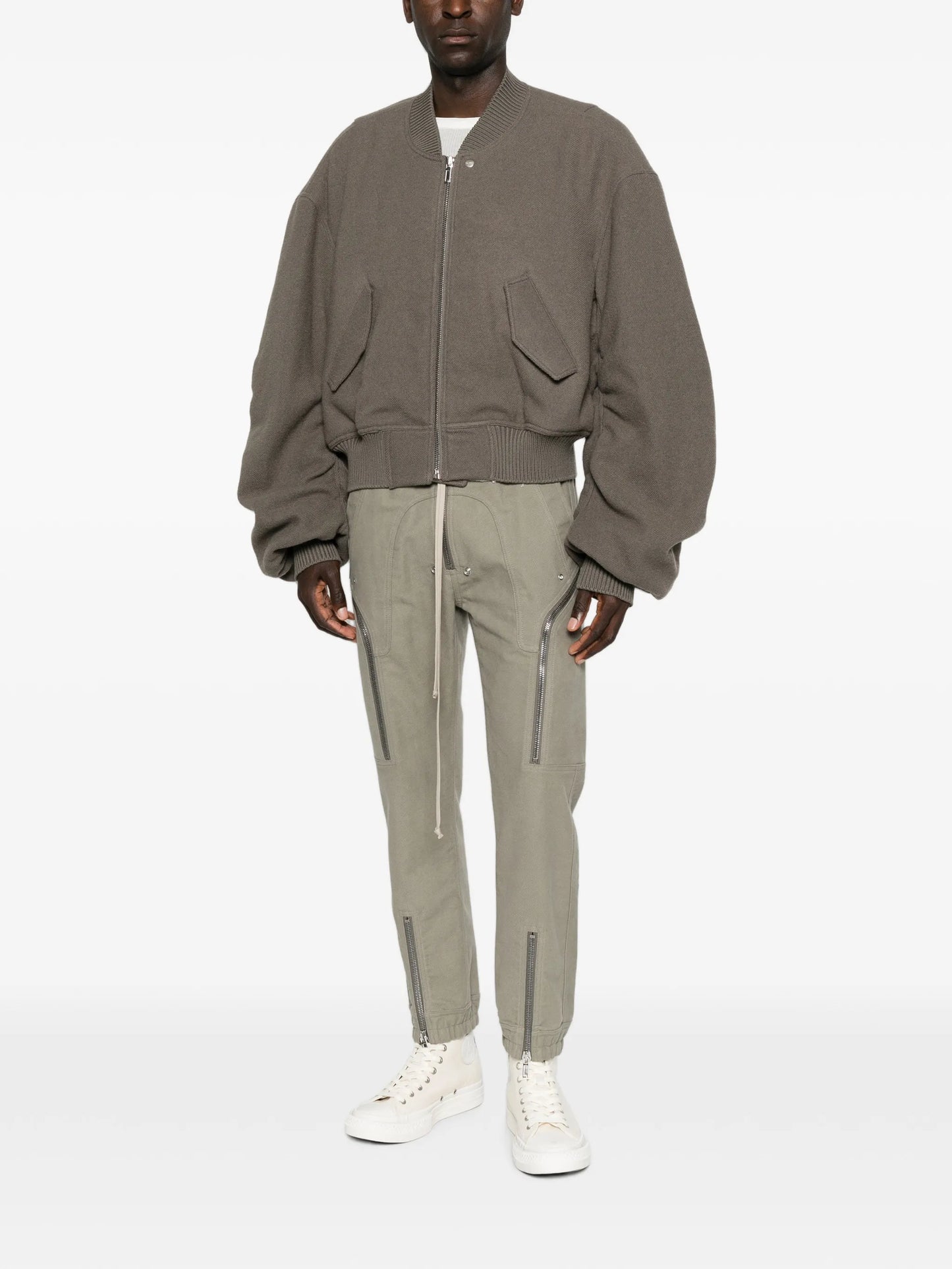 Heizer zip-detail trousers
