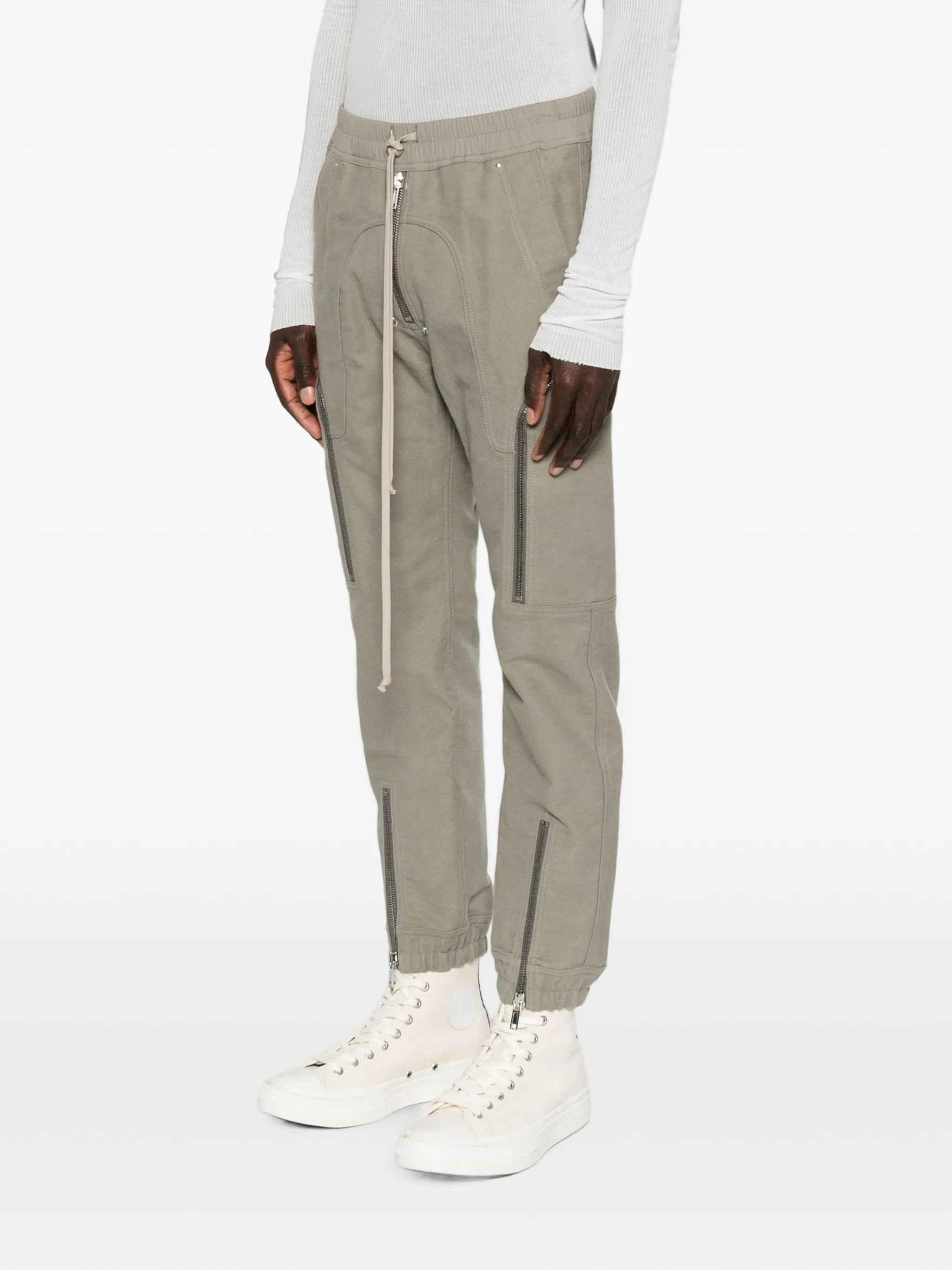 Heizer zip-detail trousers