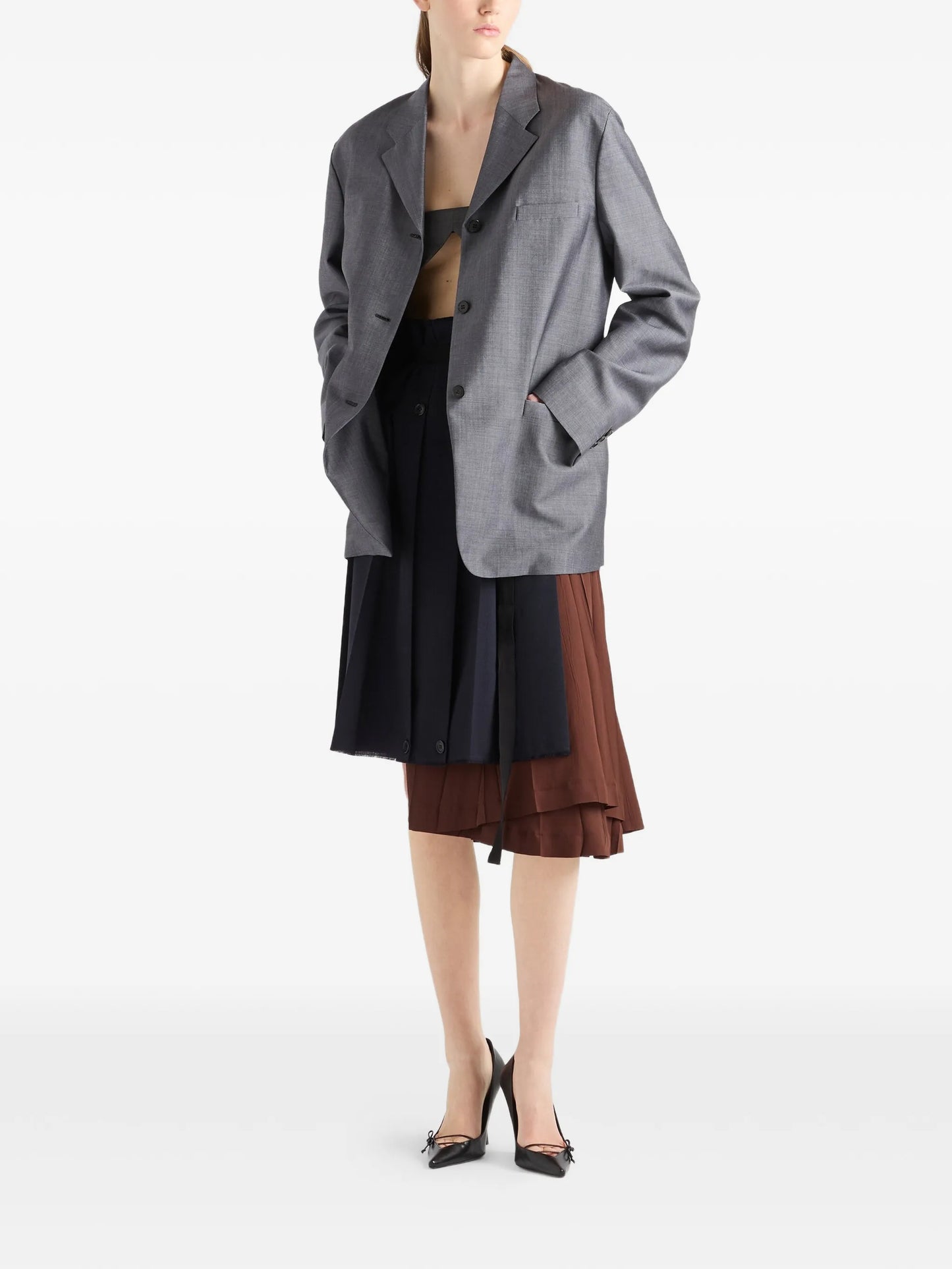 single-breasted kid-mohair jacket