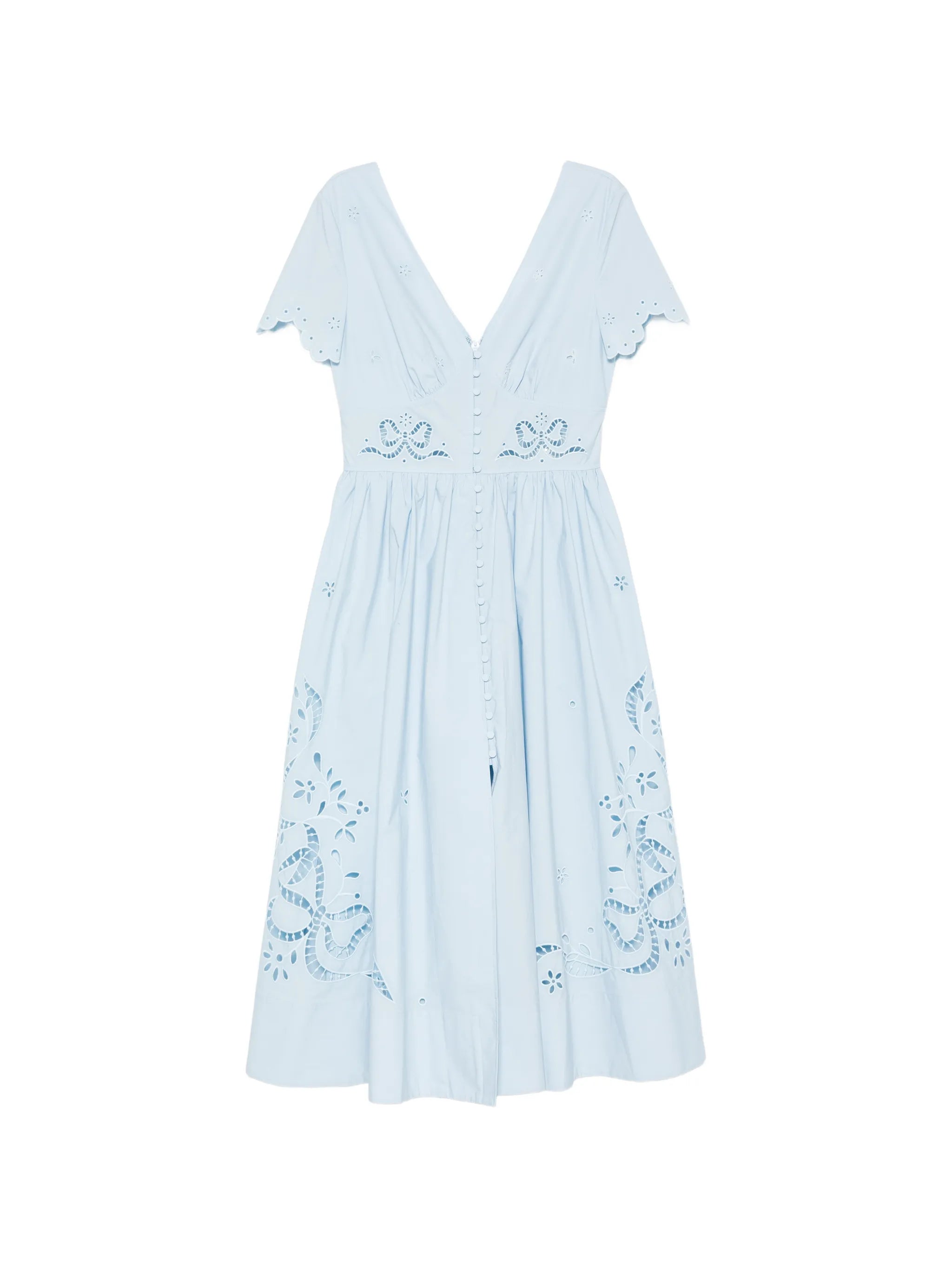 embroidered midi dress