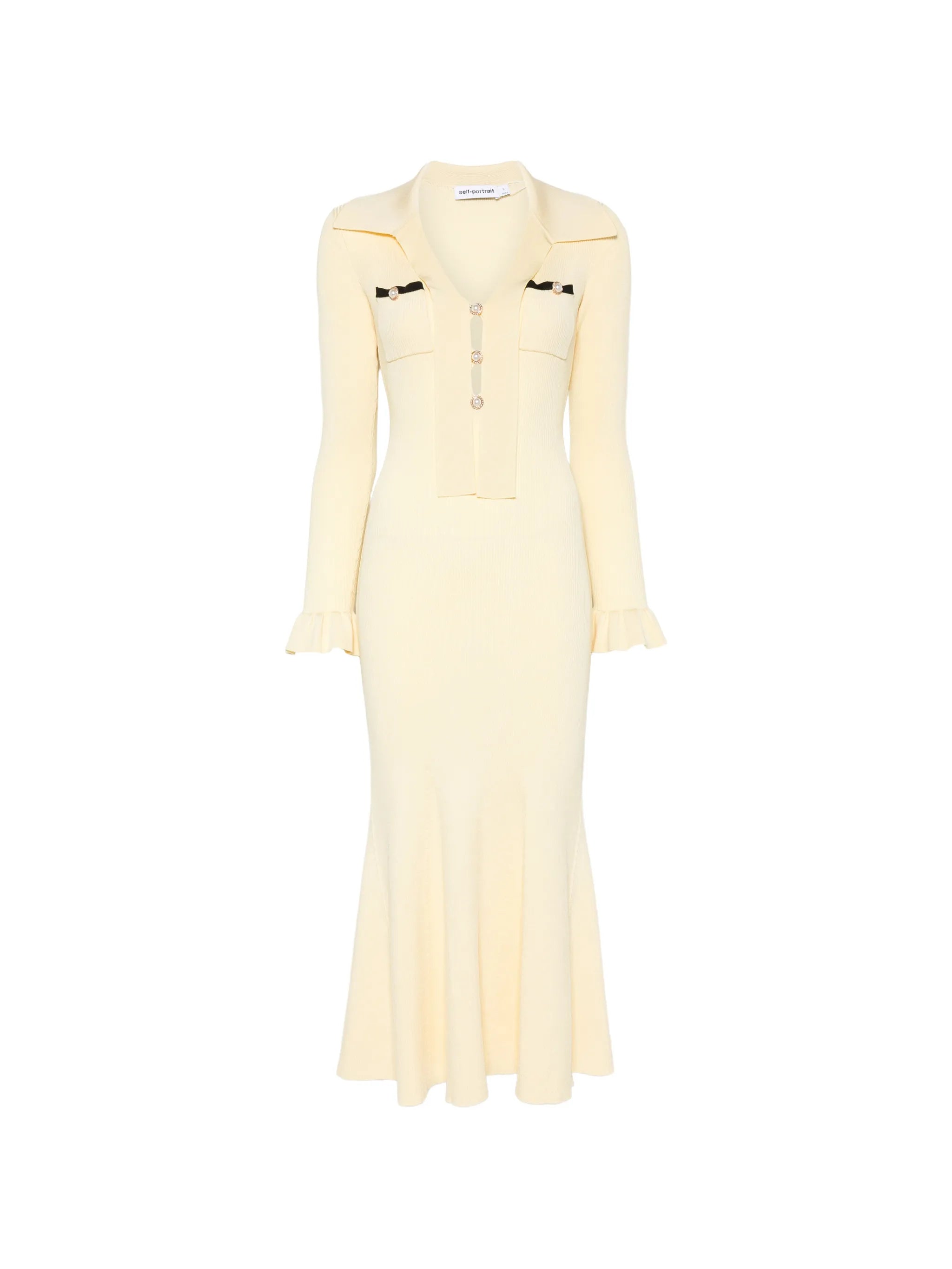 knit tie midi dress