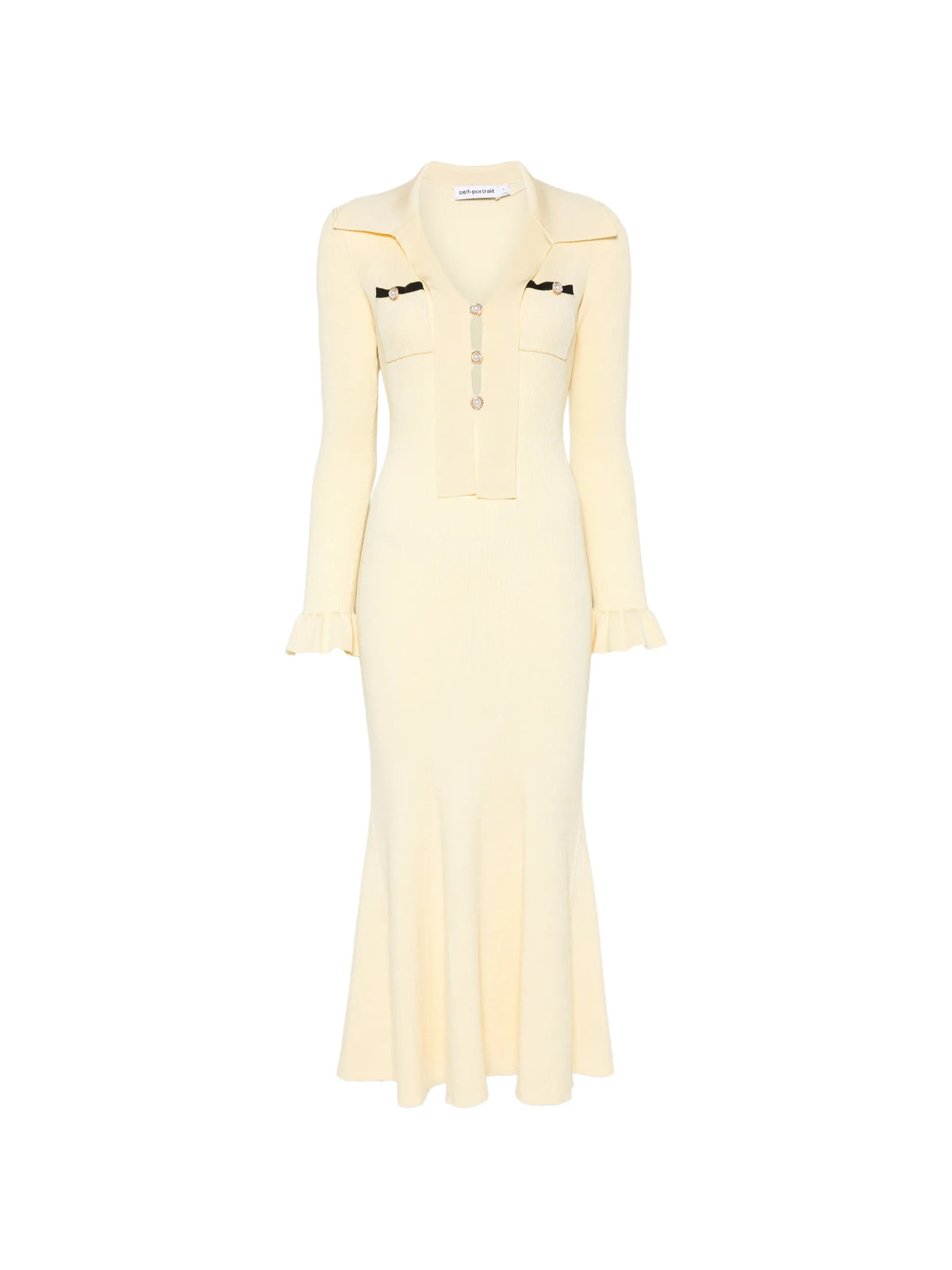 knit tie midi dress
