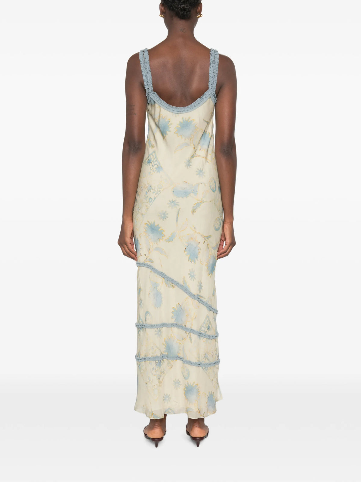 Cecile ruffle slip dress