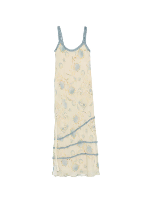 Cecile ruffle slip dress