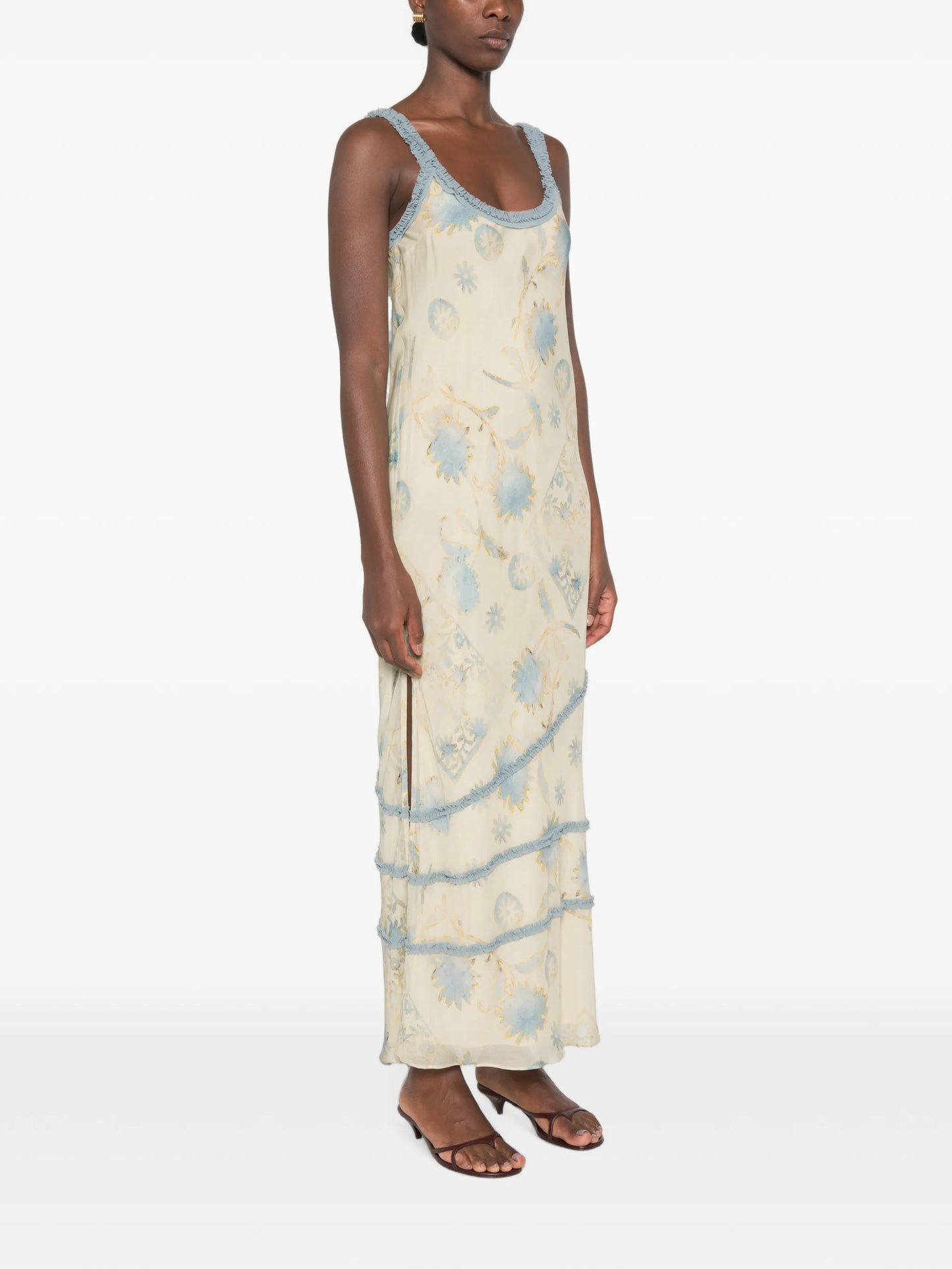 Cecile floral-print midi dress