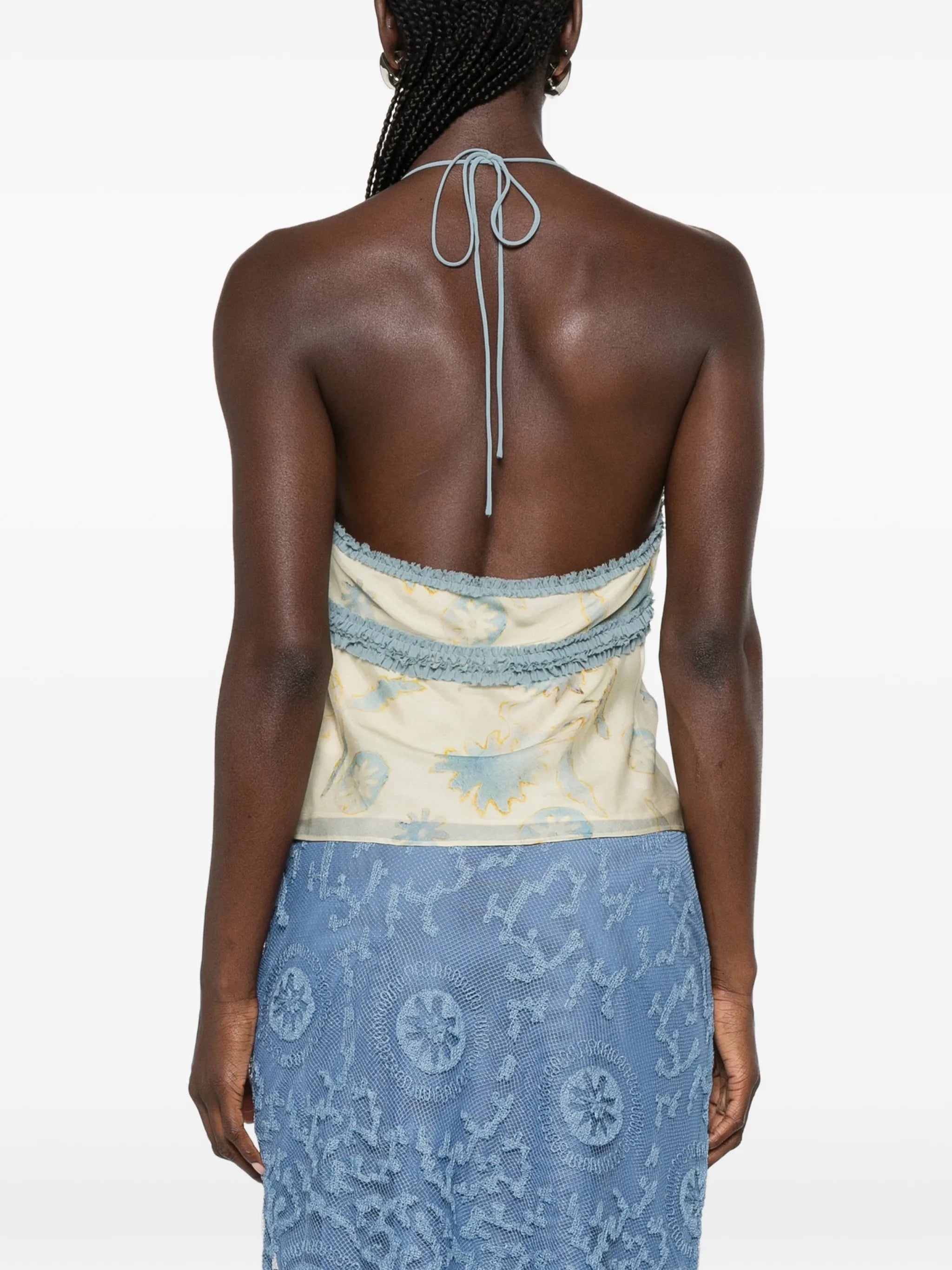 Cecile floral-print top
