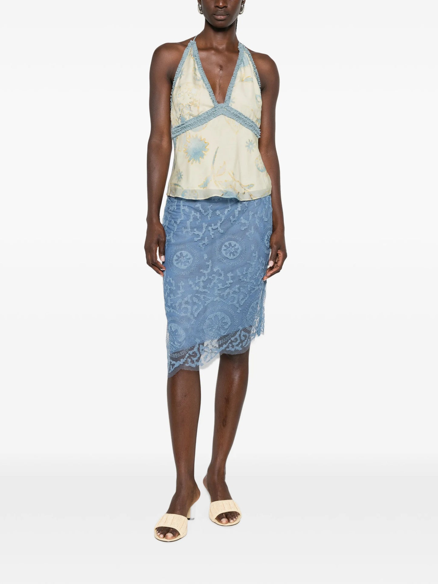 Cecile floral-print top