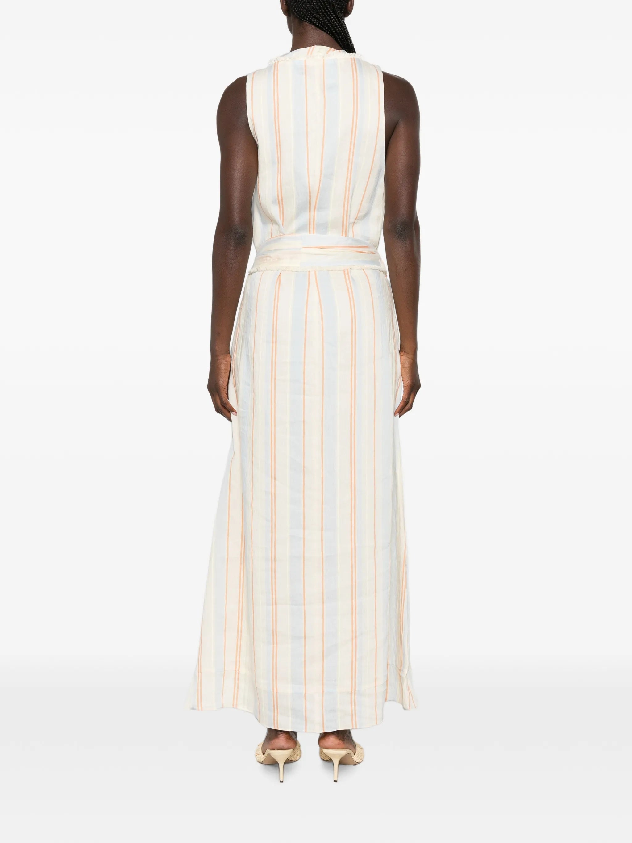 Pernille striped scoop-neck dress