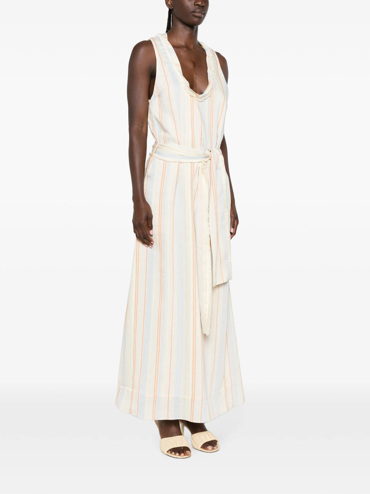 Pernille striped scoop-neck dress