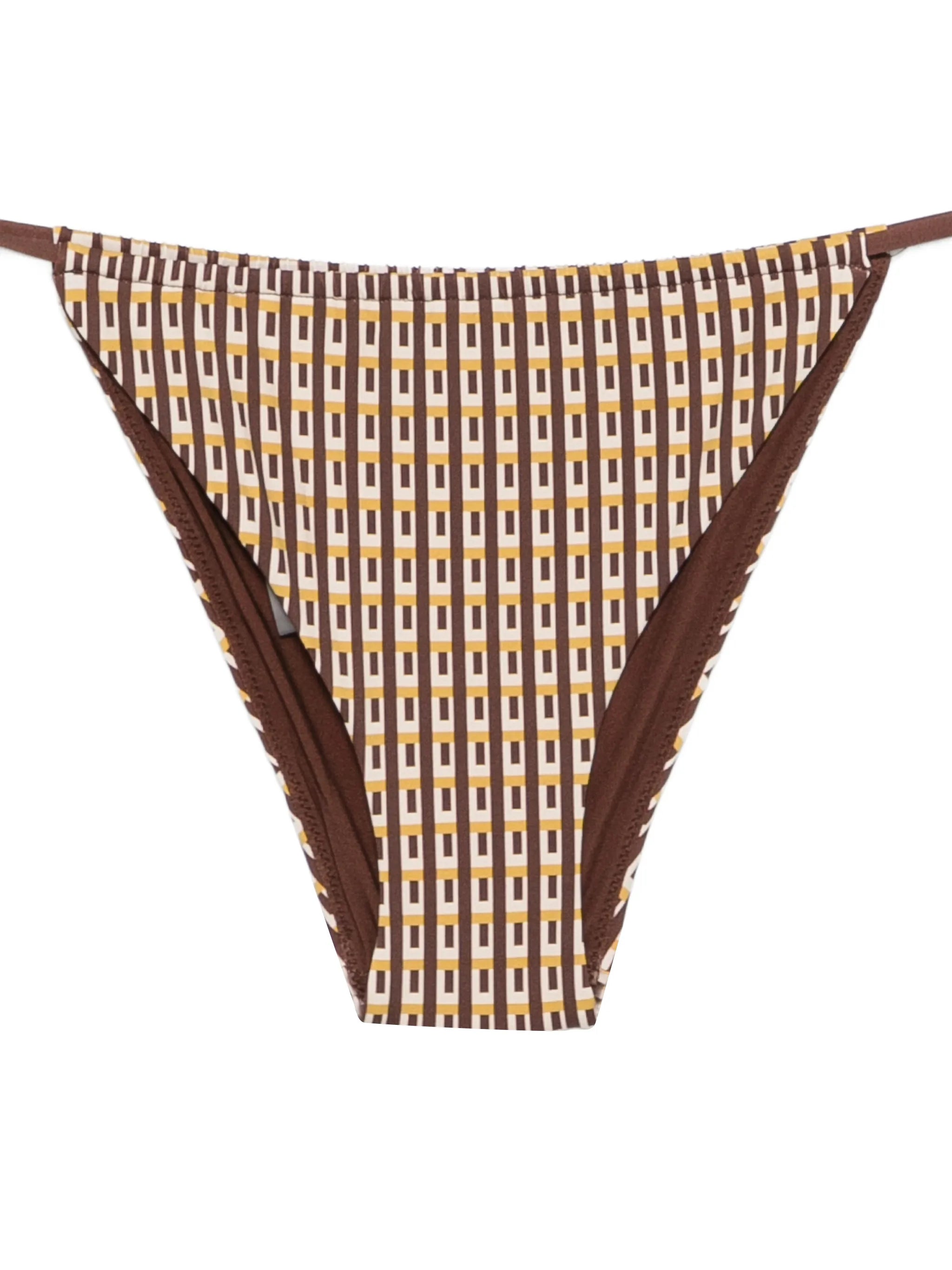 geometric-print bikini bottoms