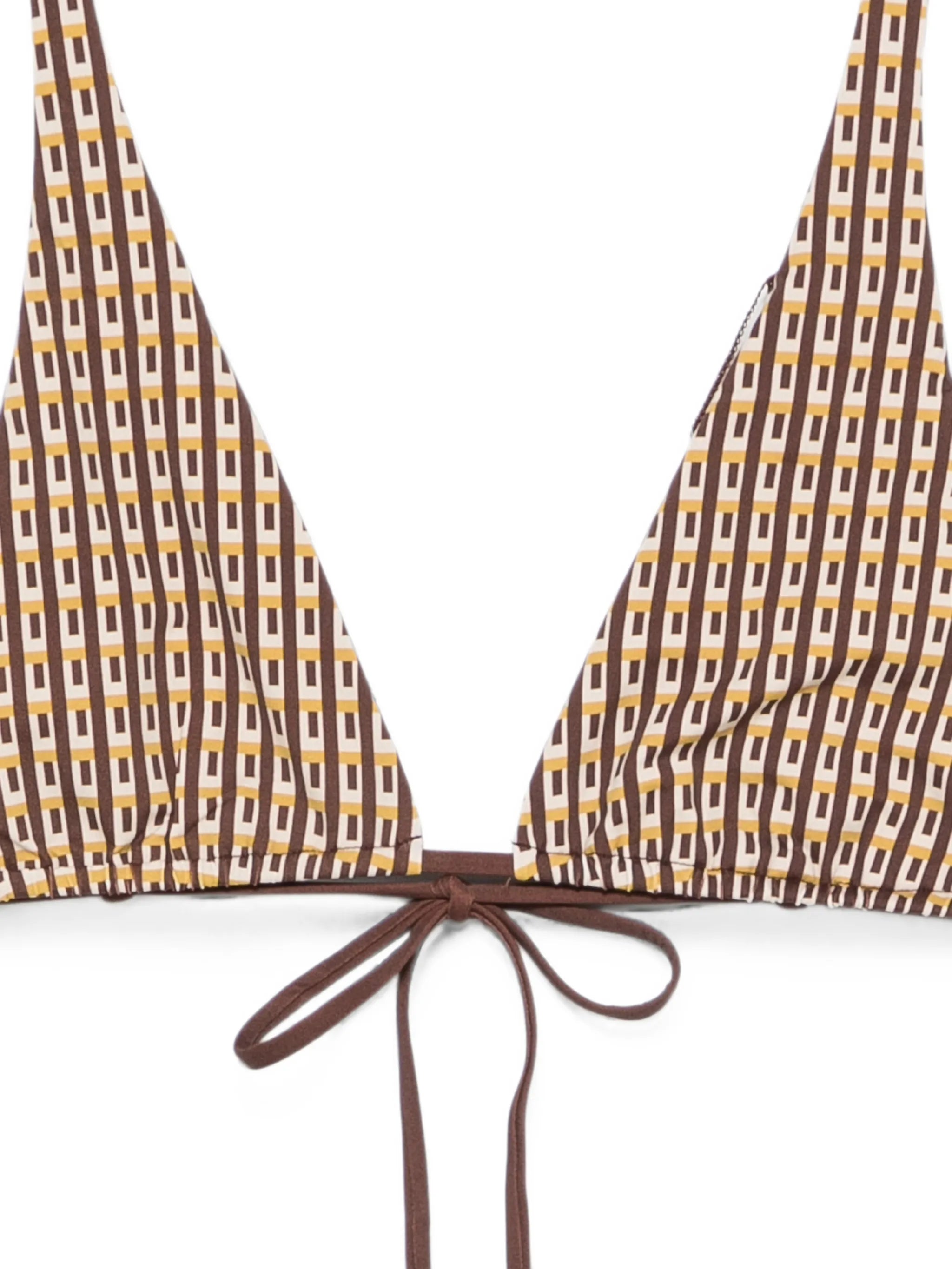 geometric-print bikini top