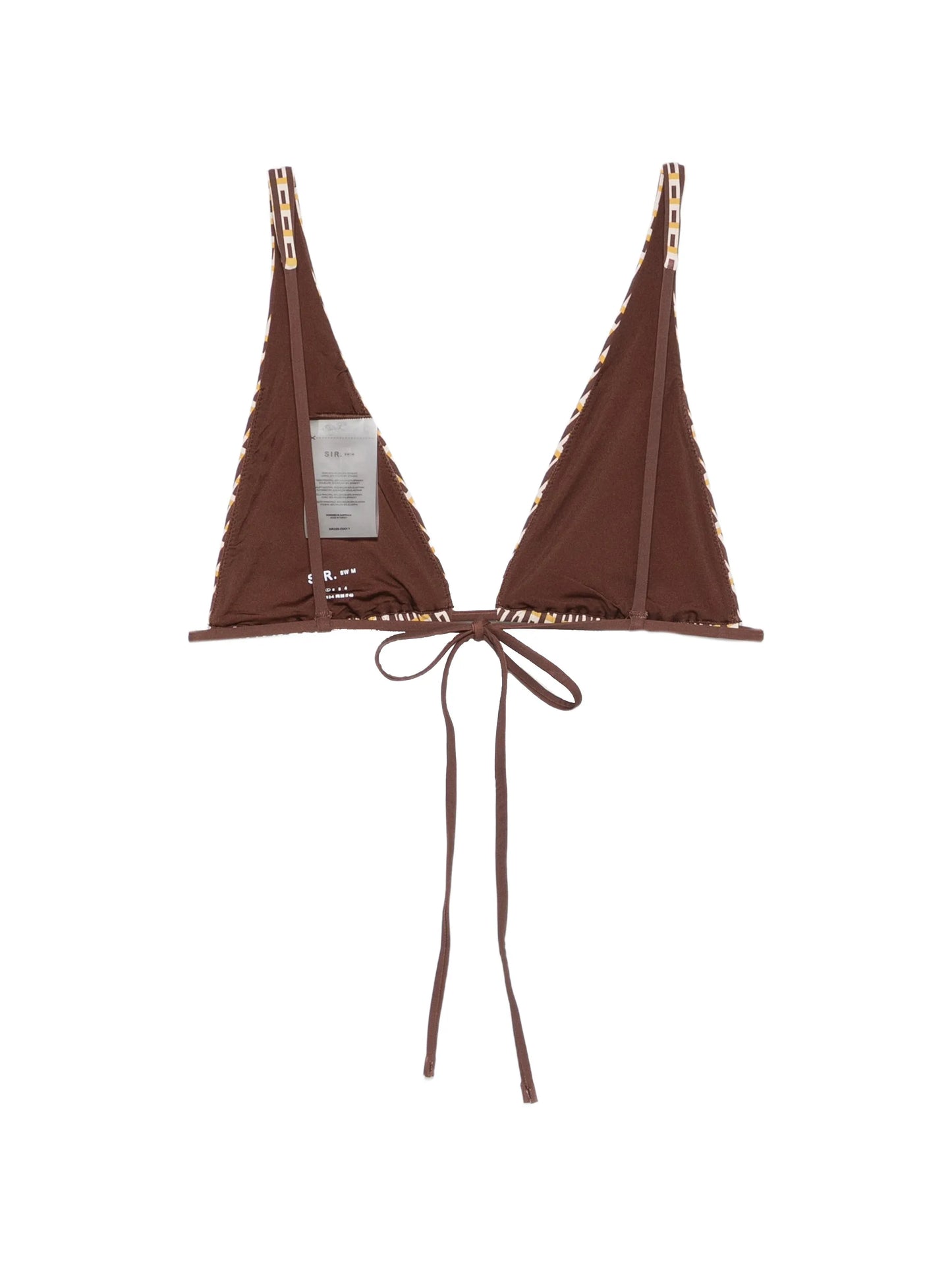 geometric-print bikini top