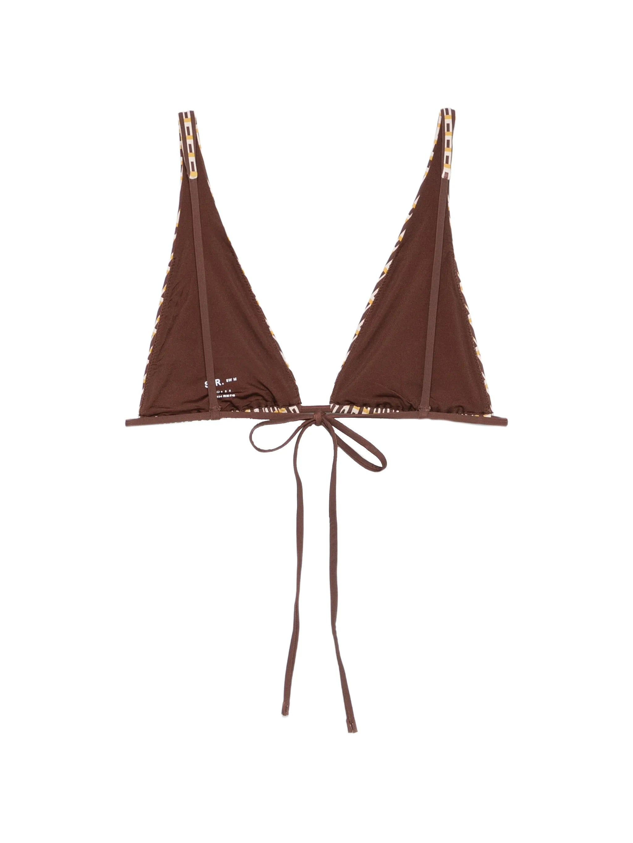 geometric-print bikini top