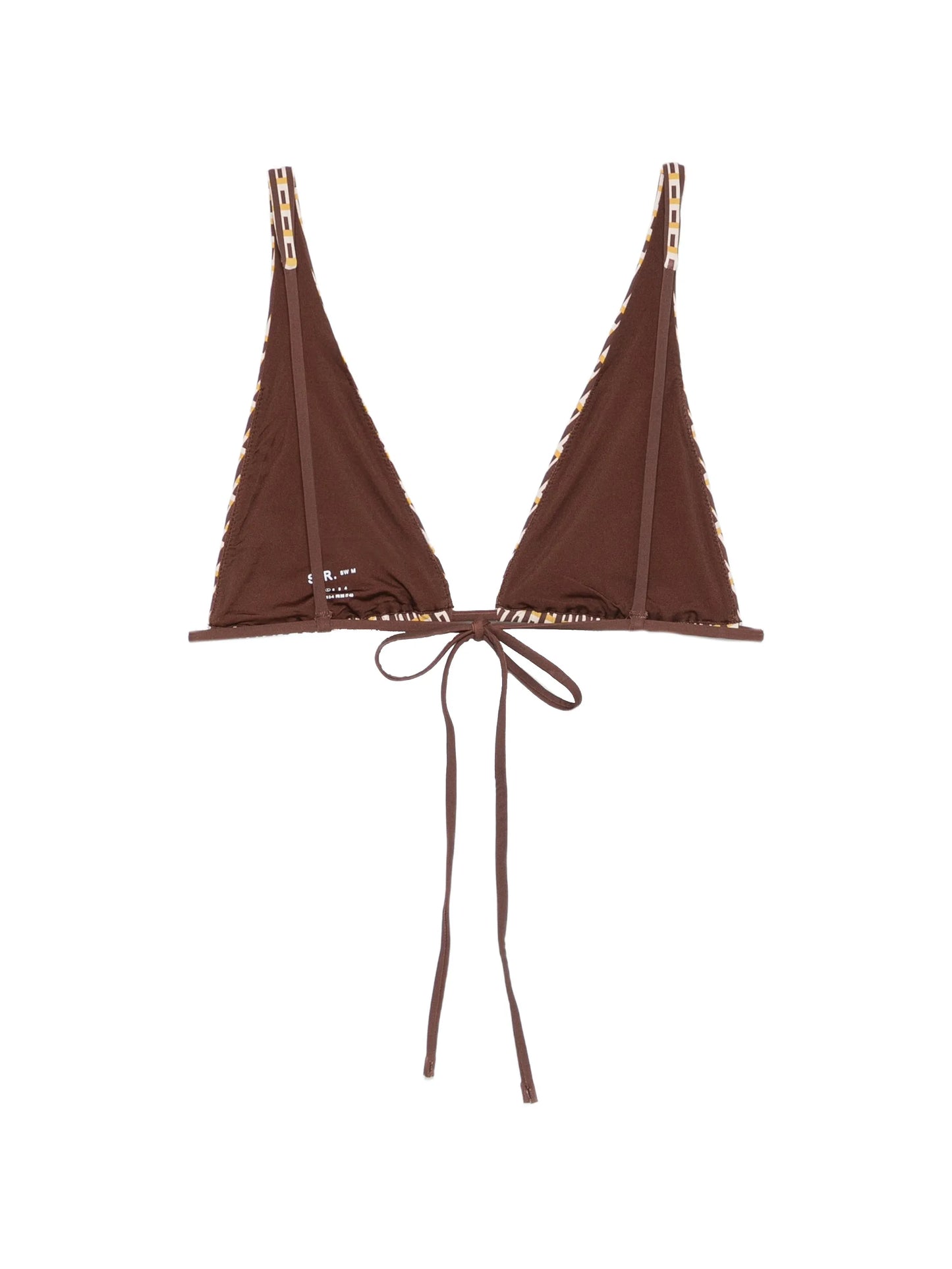geometric-print bikini top