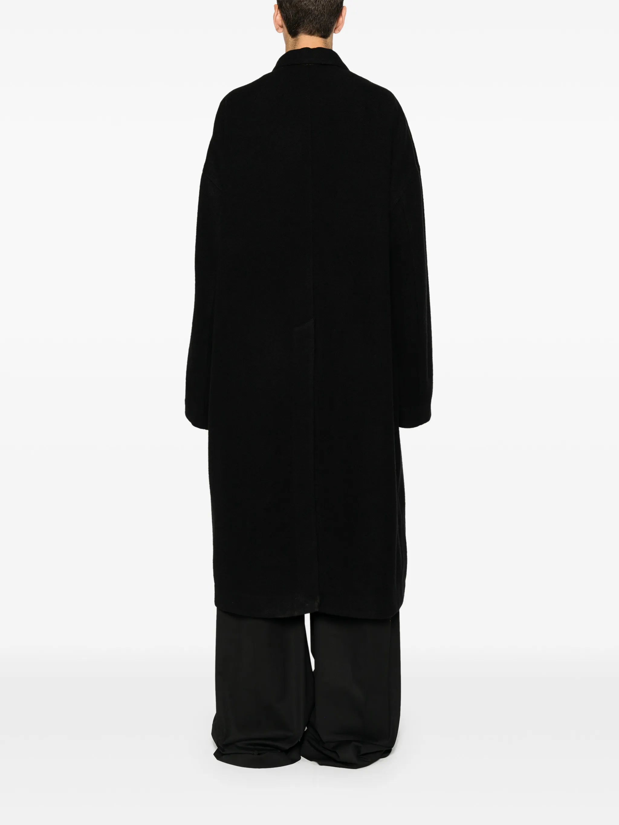 Tower buttoned Brad coat in boiled wool