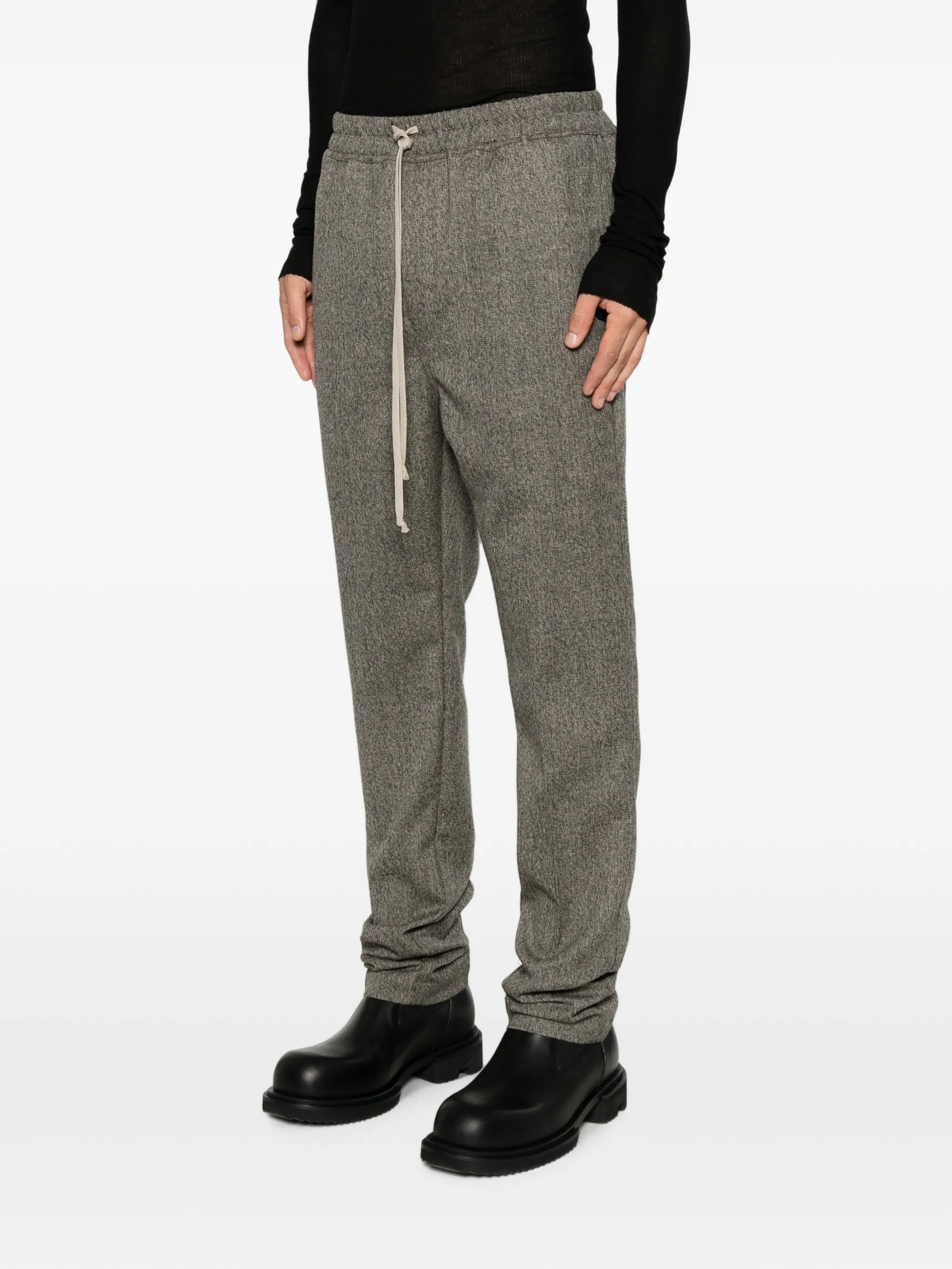 drawstring slim-leg trousers