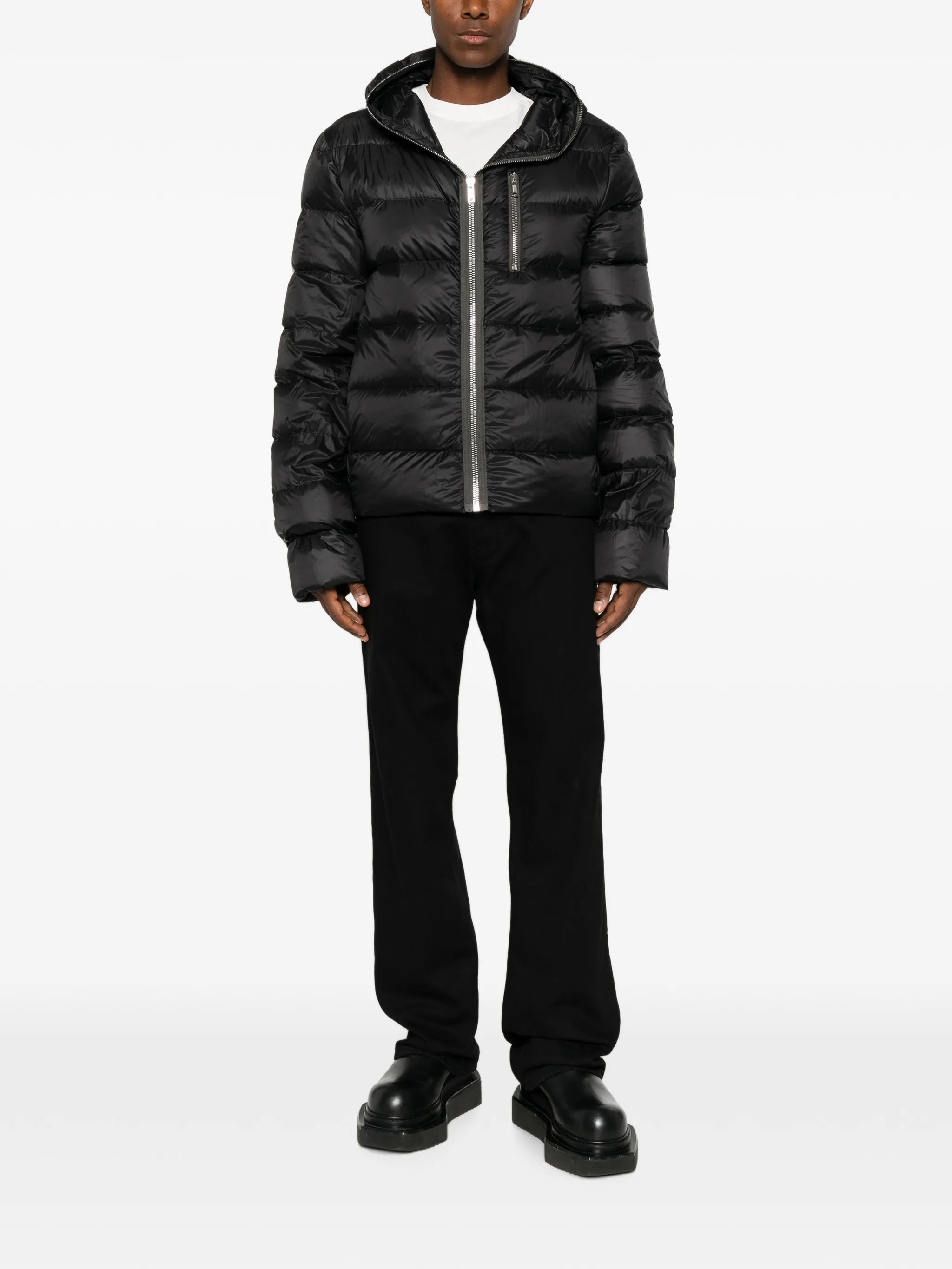 Gimp hooded down jacket