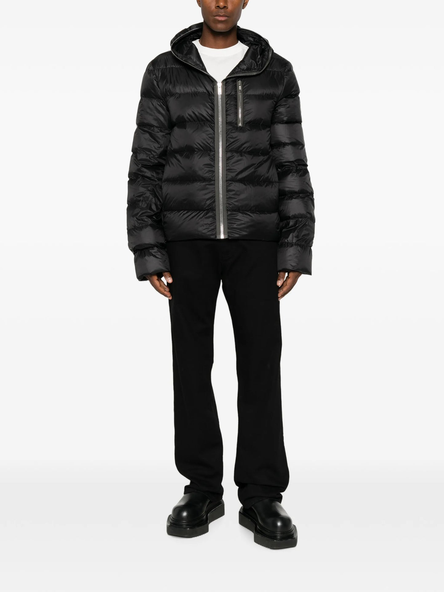 Gimp hooded down jacket