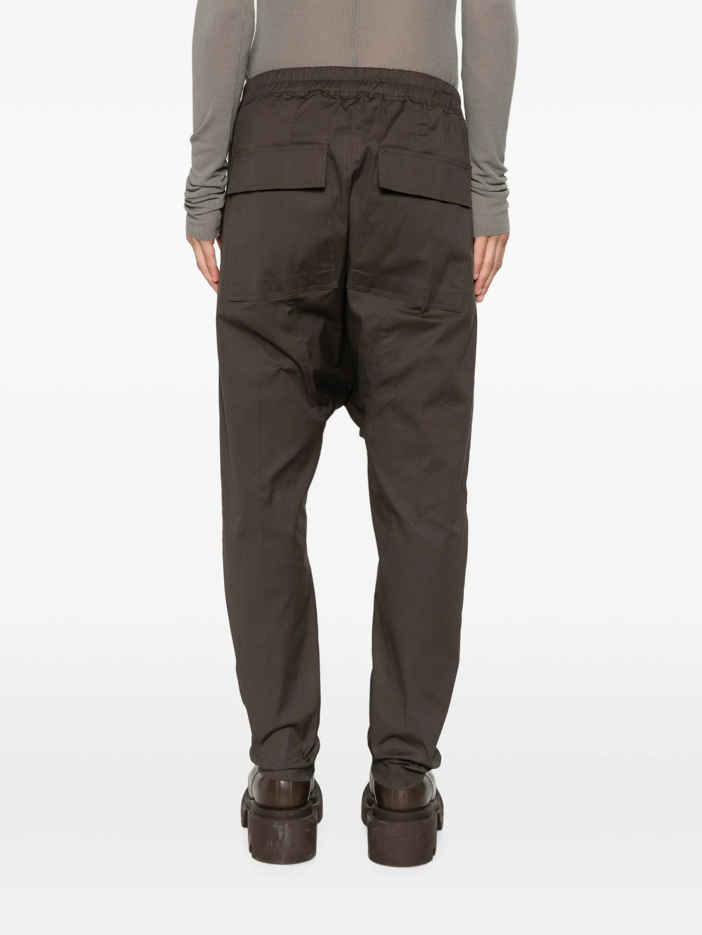 drawstring drop-crotch trousers