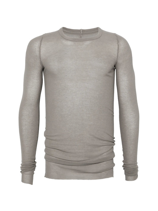 ribbed-texture long-sleeved T-shirt